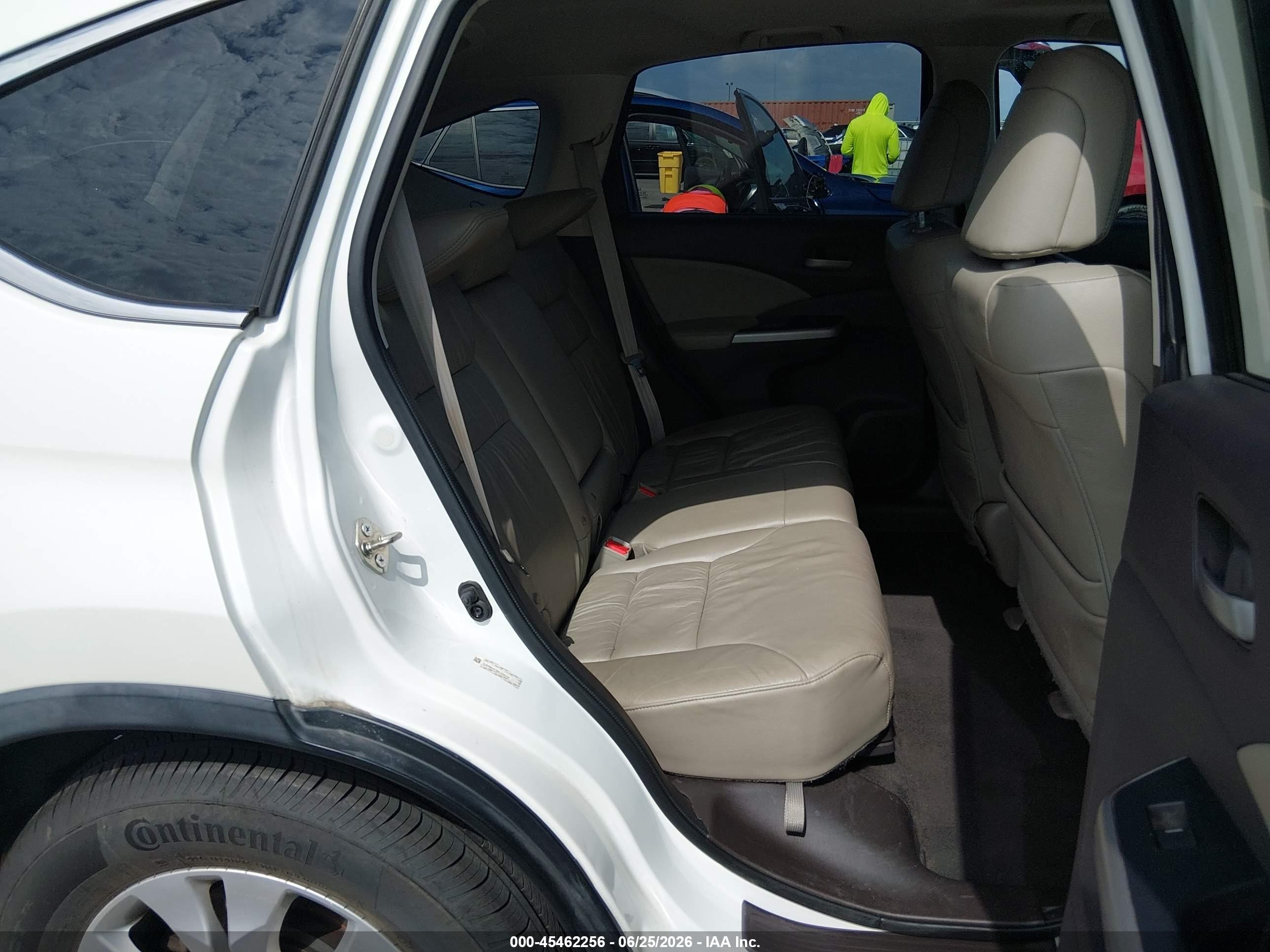 2014 Honda Cr-v Ex-l White vin: 5J6RM4H78EL099218