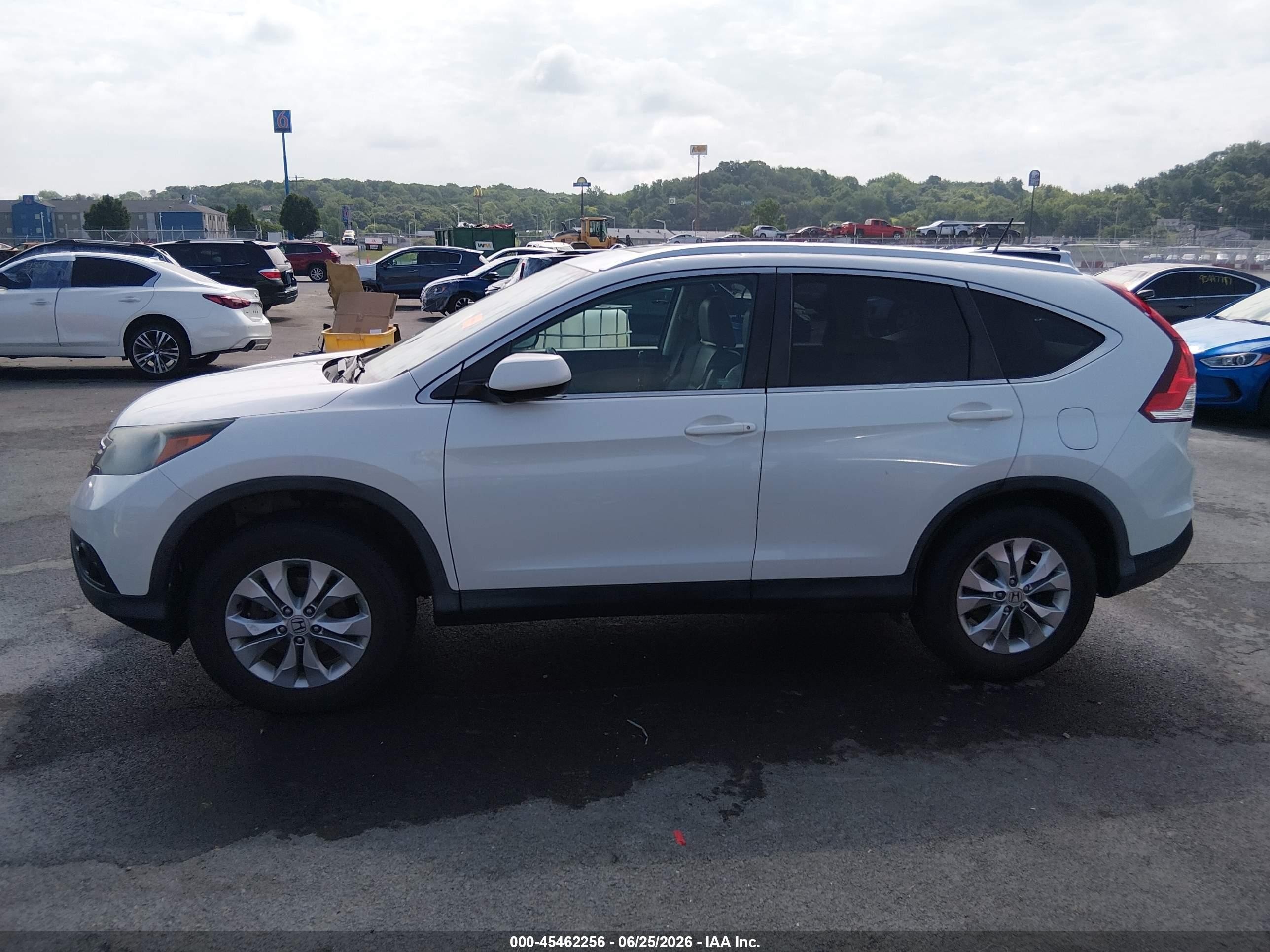 2014 Honda Cr-v Ex-l White vin: 5J6RM4H78EL099218