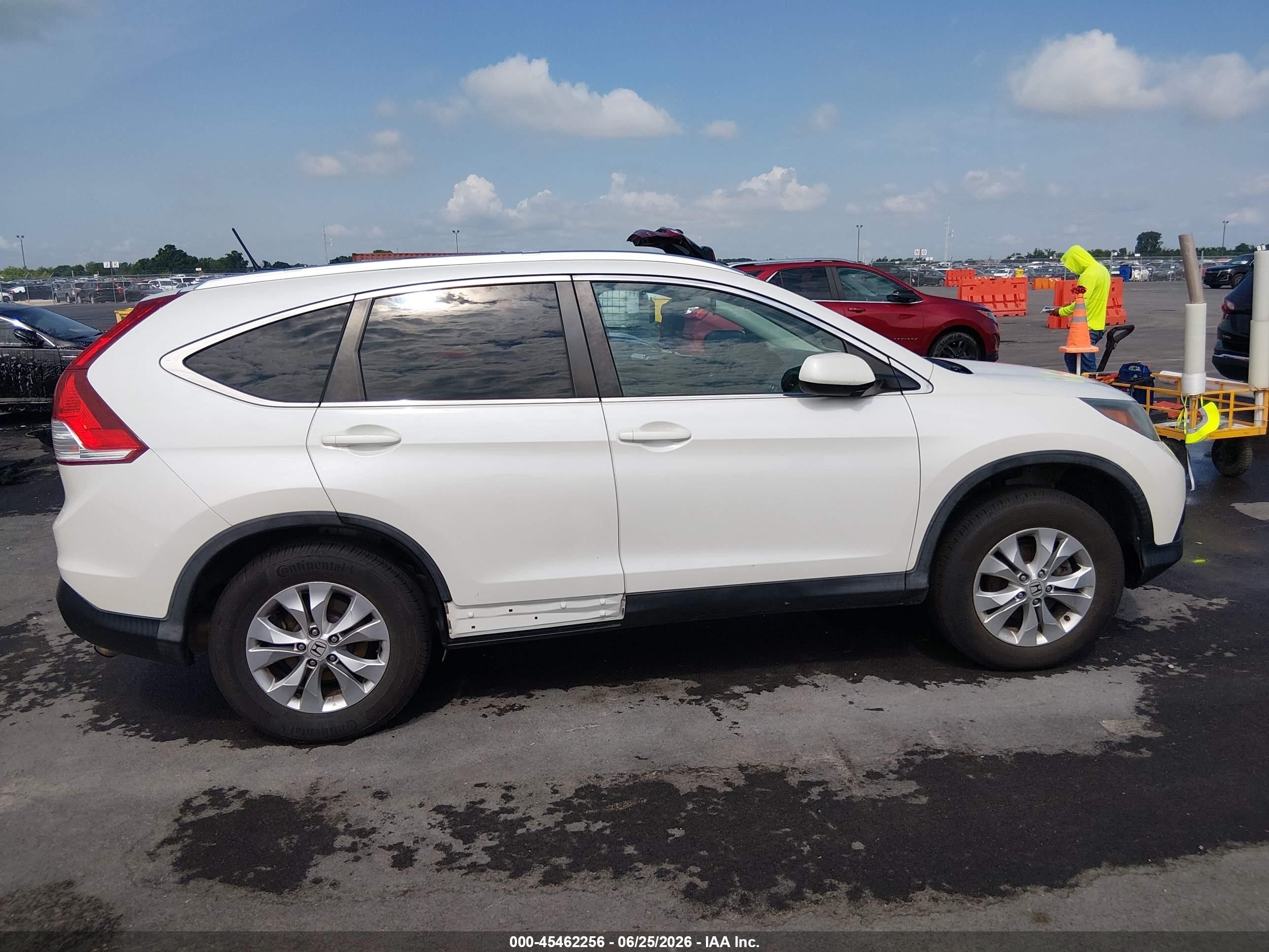 2014 Honda Cr-v Ex-l White vin: 5J6RM4H78EL099218