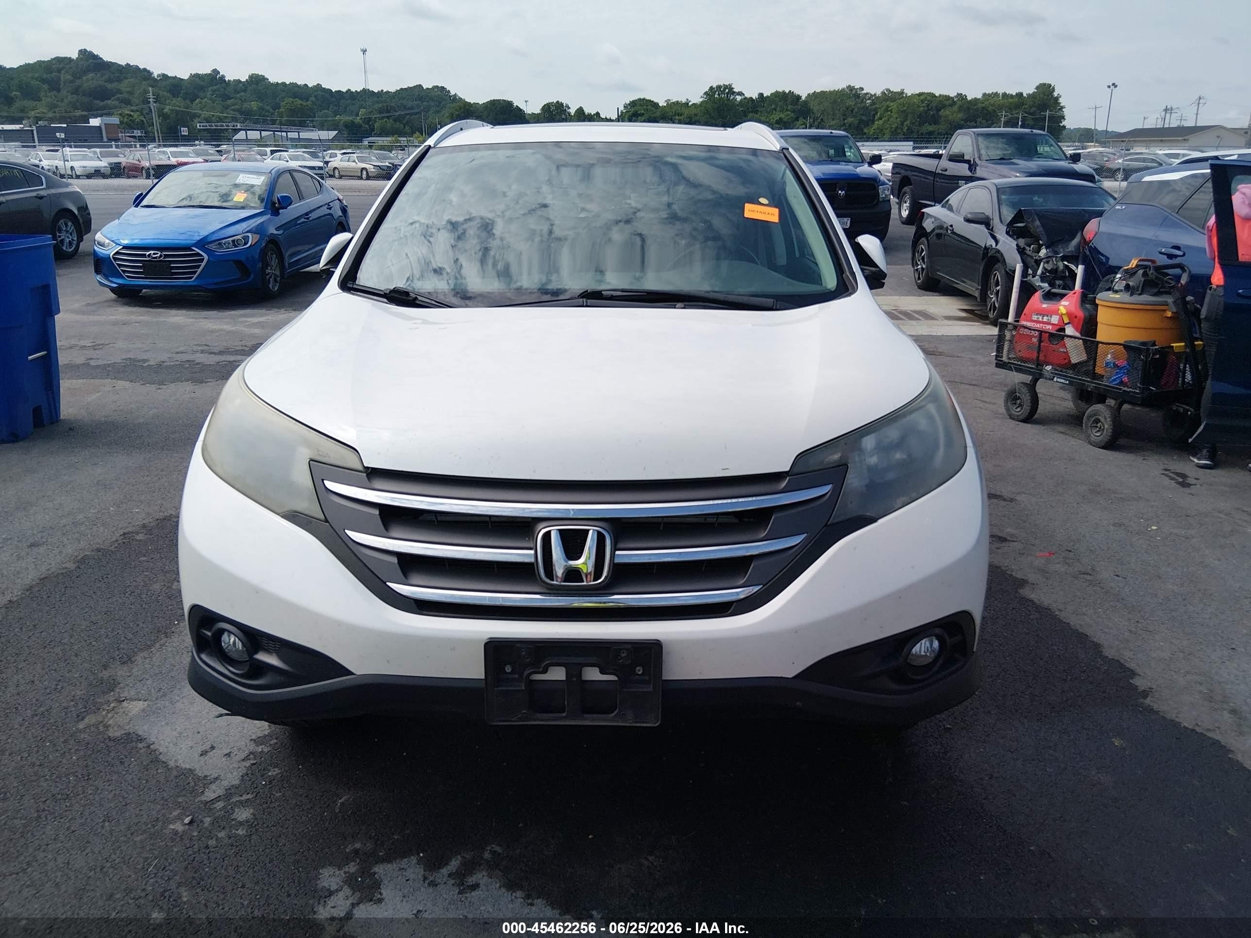 2014 Honda Cr-v Ex-l White vin: 5J6RM4H78EL099218