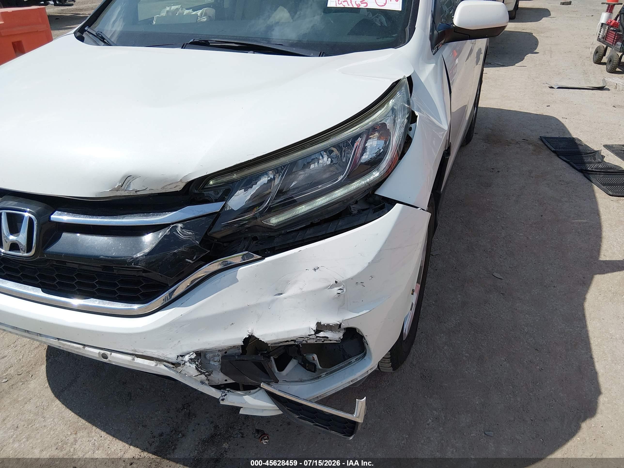 2015 Honda Cr-v Ex-l White vin: 5J6RM4H78FL002682