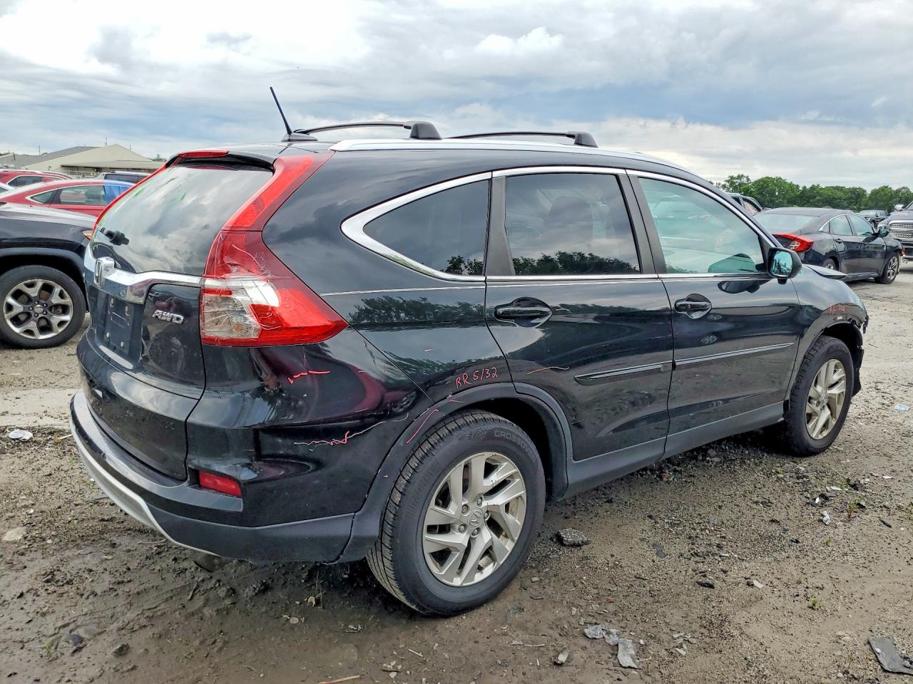 2015 Honda Cr-v Exl Black vin: 5J6RM4H78FL055897