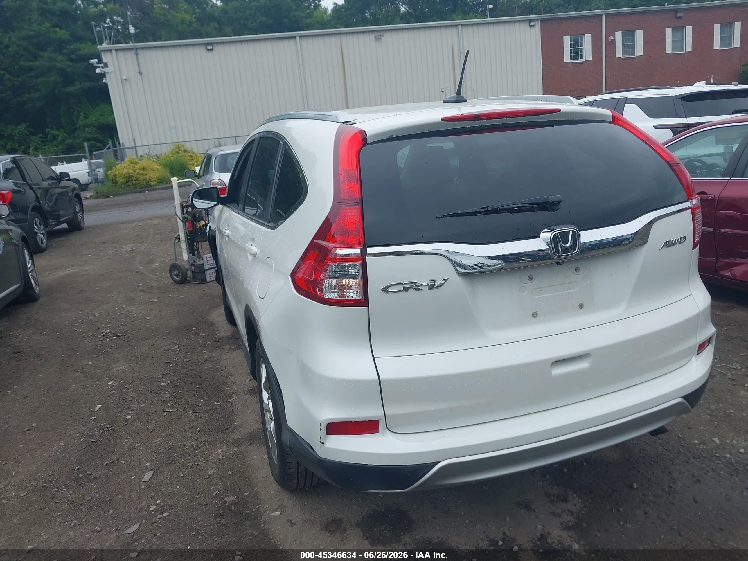 2015 Honda Cr-v Ex-l Белый vin: 5J6RM4H78FL066253