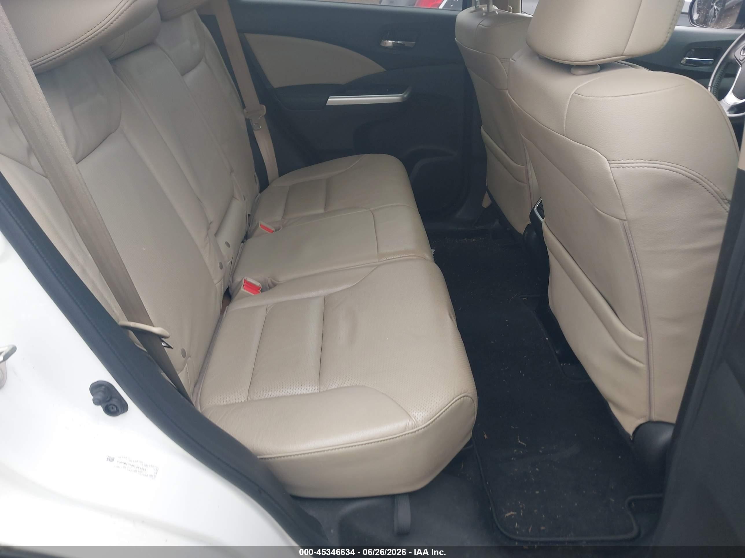 2015 Honda Cr-v Ex-l Белый vin: 5J6RM4H78FL066253