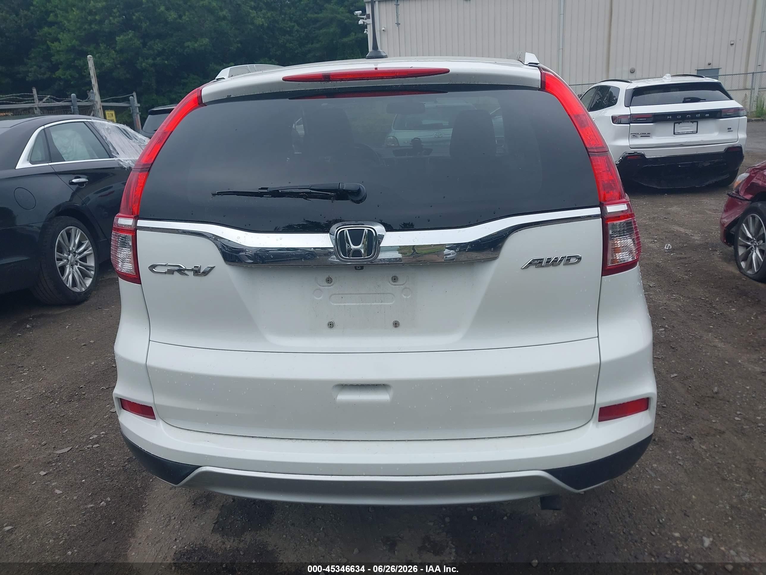 2015 Honda Cr-v Ex-l Белый vin: 5J6RM4H78FL066253