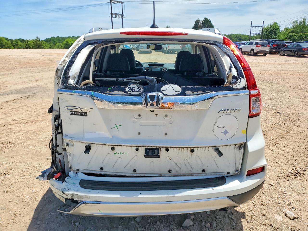 2015 Honda Cr-v Exl White vin: 5J6RM4H78FL112034