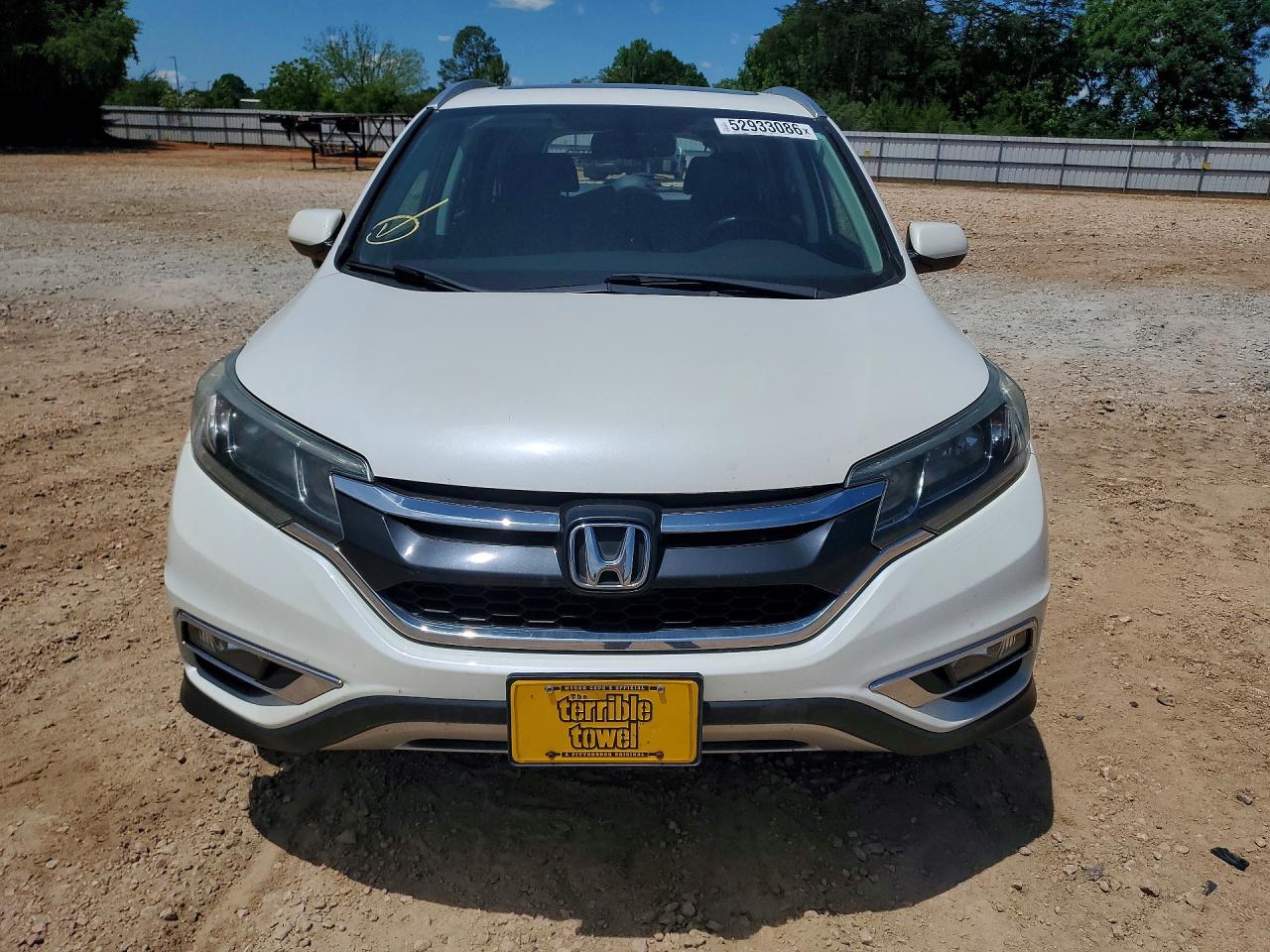 2015 Honda Cr-v Exl White vin: 5J6RM4H78FL112034