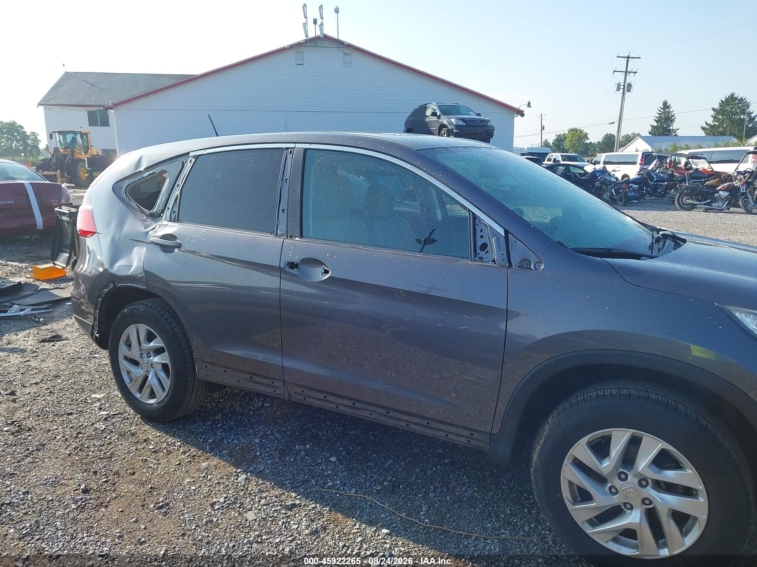 2015 Honda Cr-v Ex-l Серый vin: 5J6RM4H78FL112471