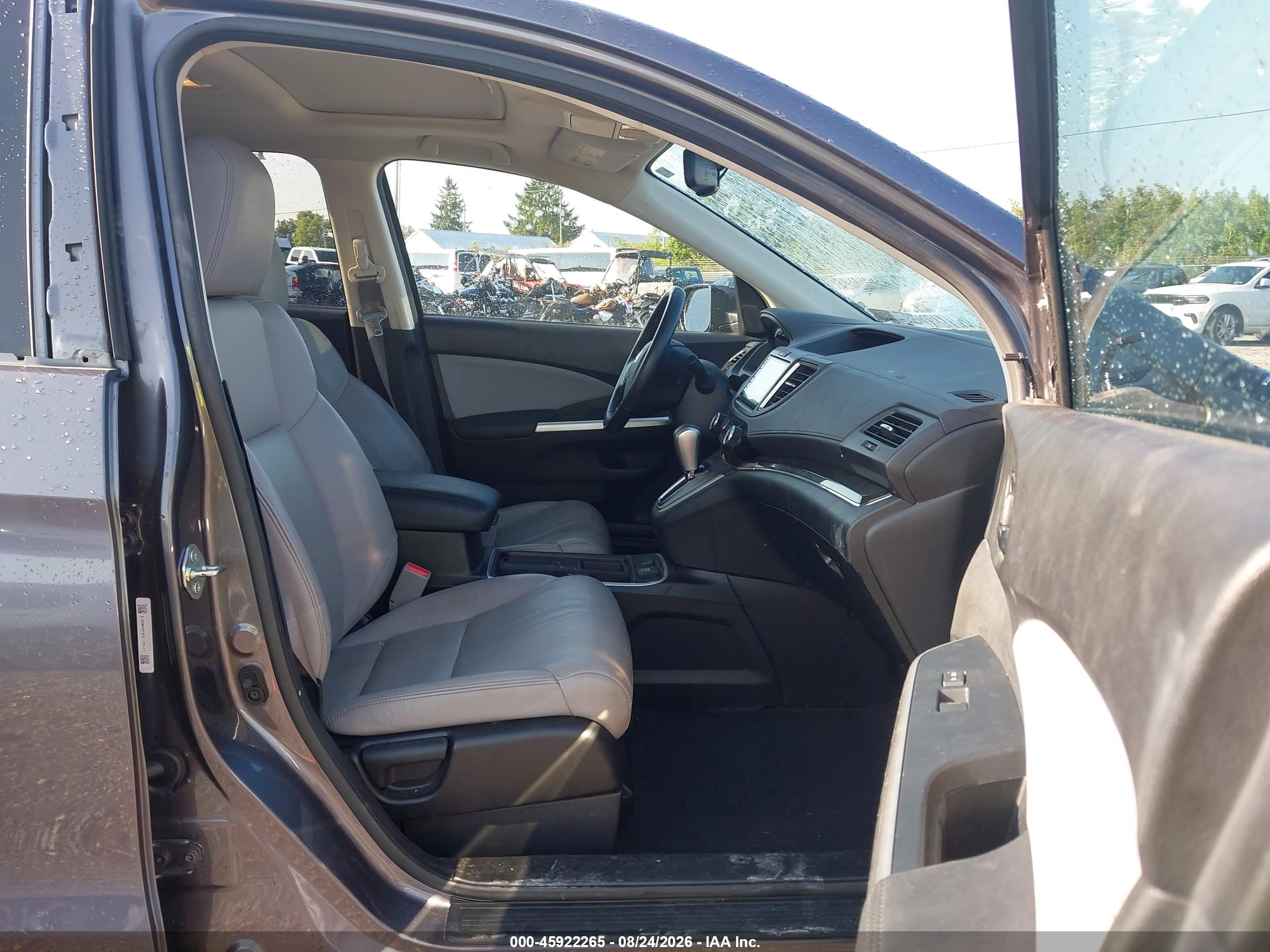 2015 Honda Cr-v Ex-l Серый vin: 5J6RM4H78FL112471