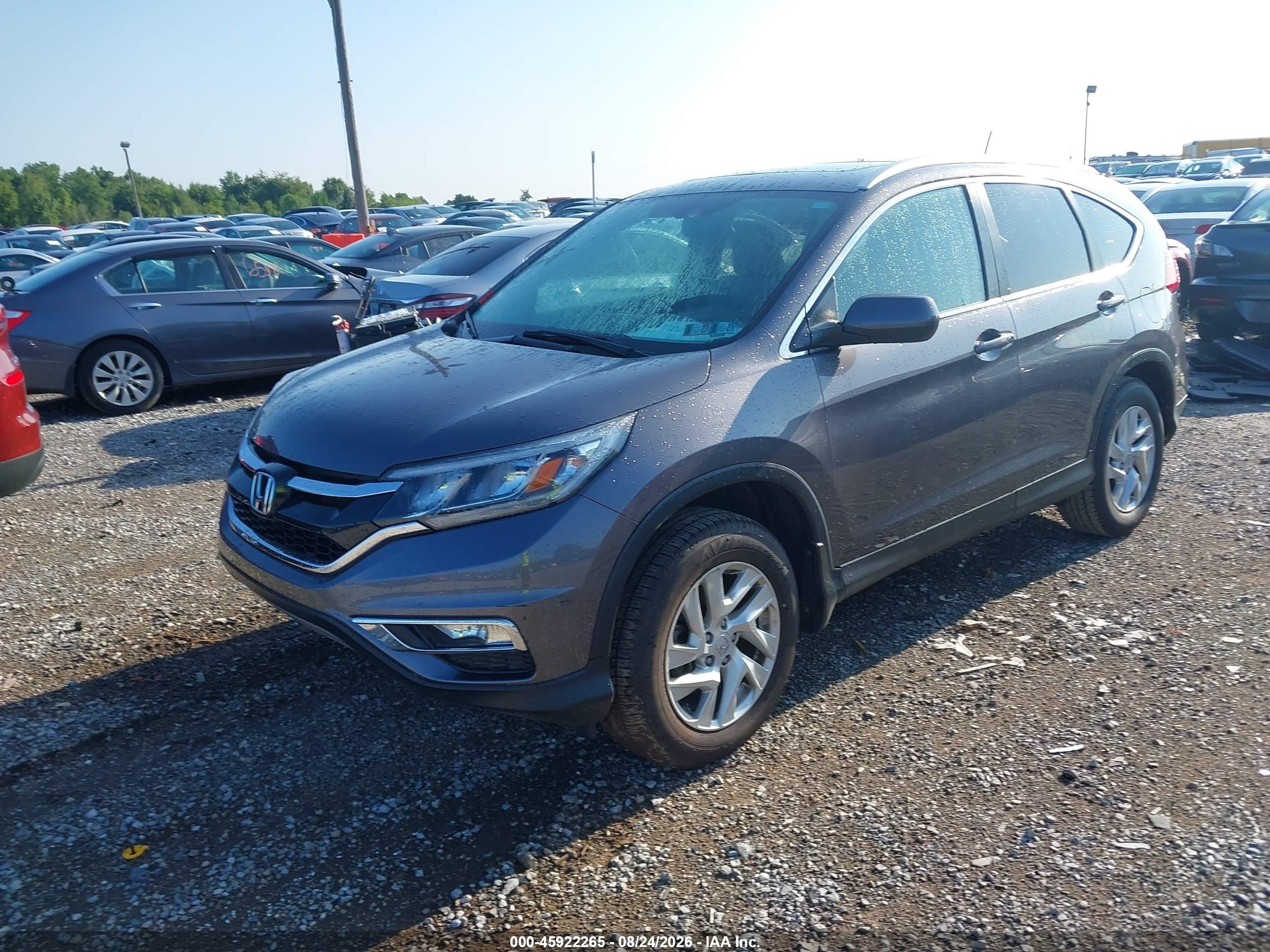 2015 Honda Cr-v Ex-l Серый vin: 5J6RM4H78FL112471