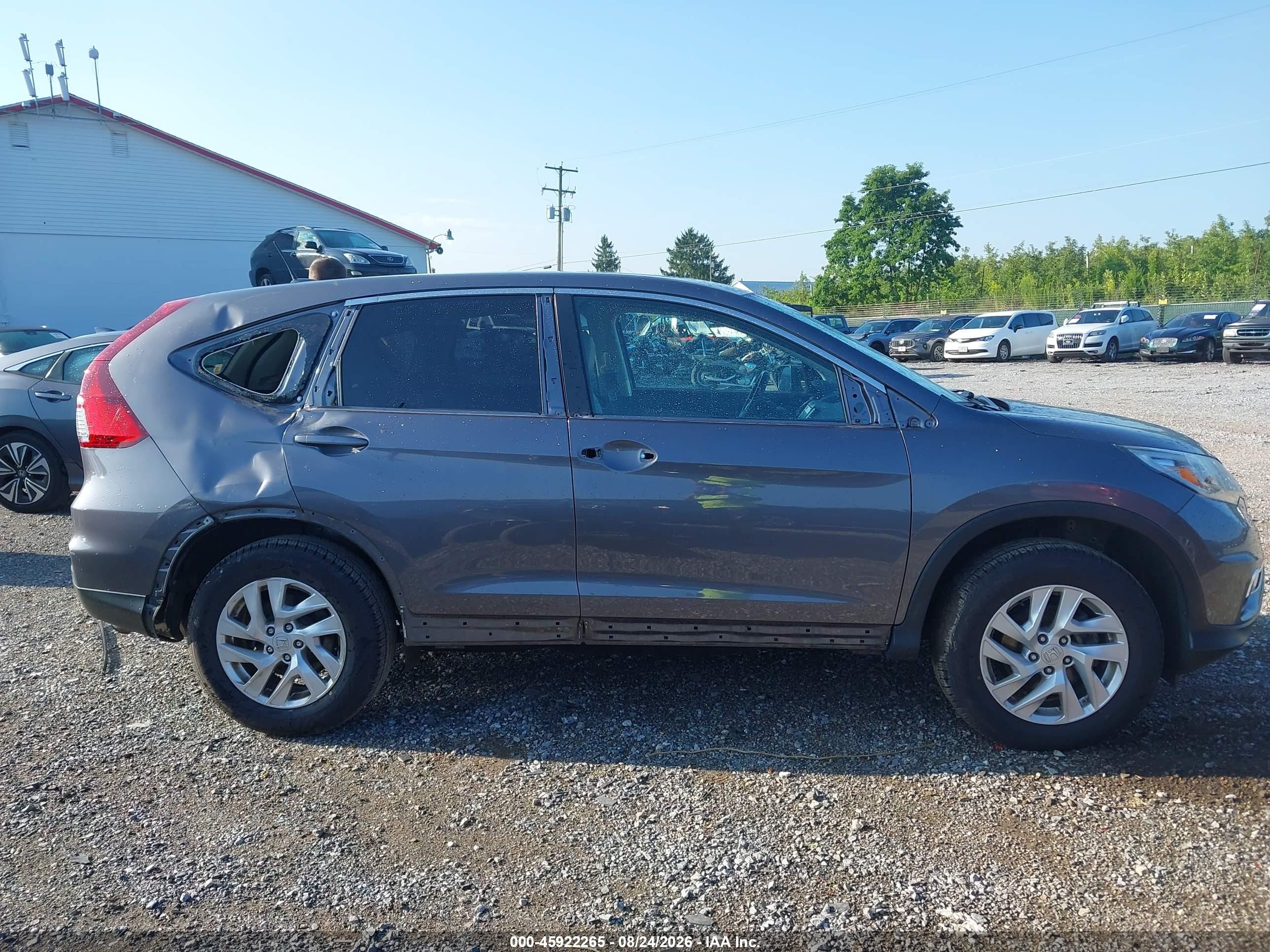 2015 Honda Cr-v Ex-l Серый vin: 5J6RM4H78FL112471
