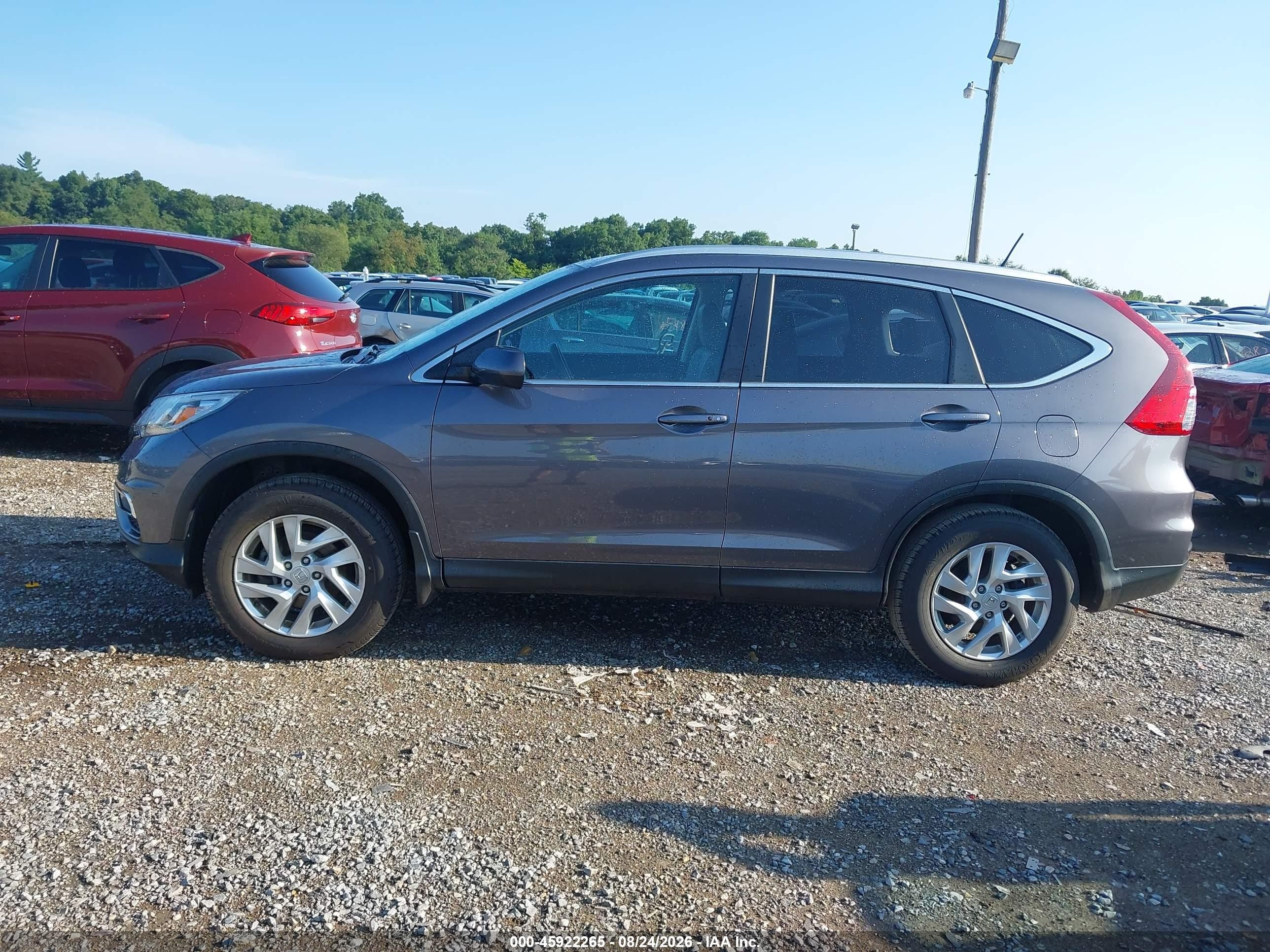 2015 Honda Cr-v Ex-l Серый vin: 5J6RM4H78FL112471