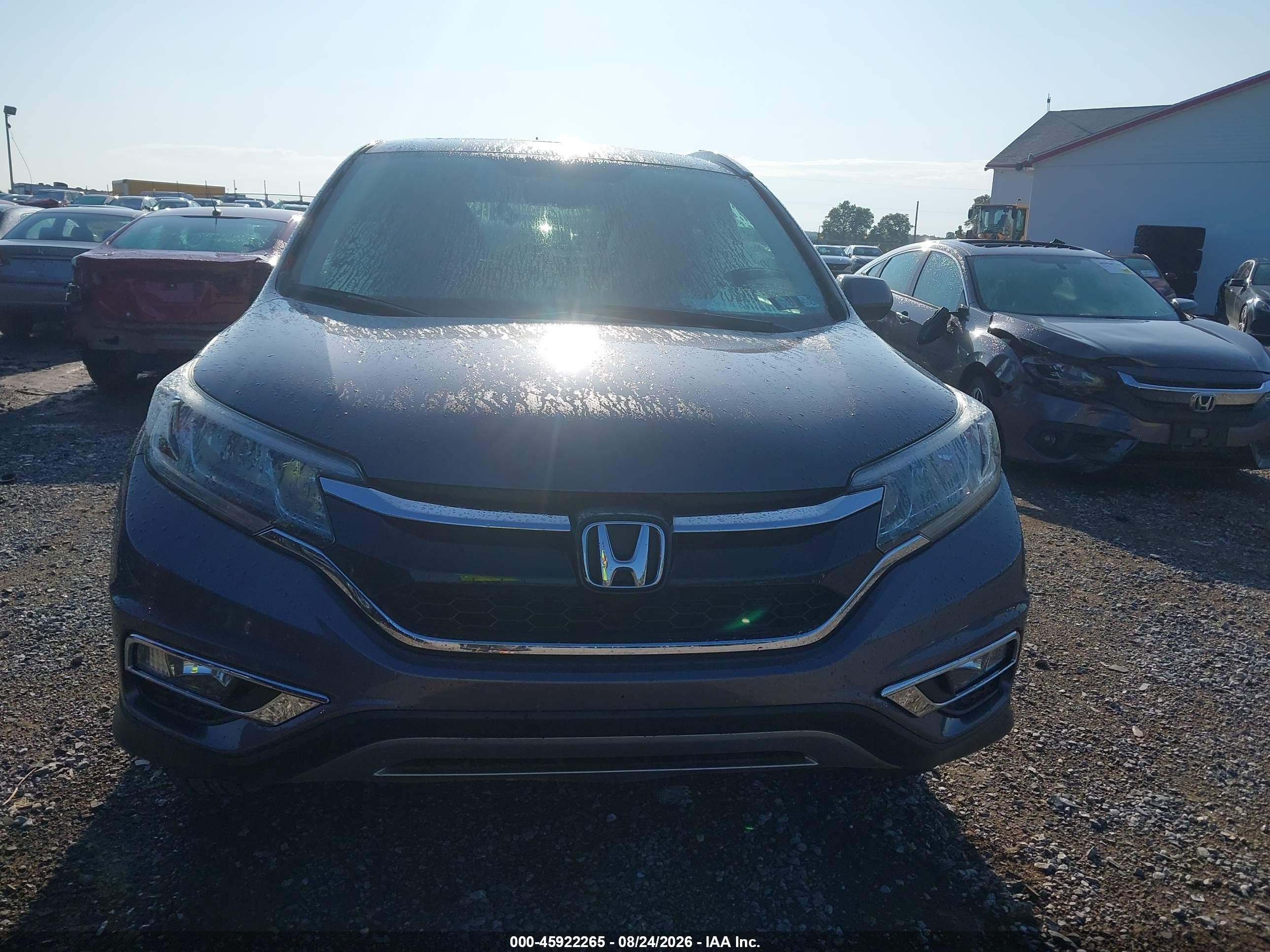 2015 Honda Cr-v Ex-l Серый vin: 5J6RM4H78FL112471