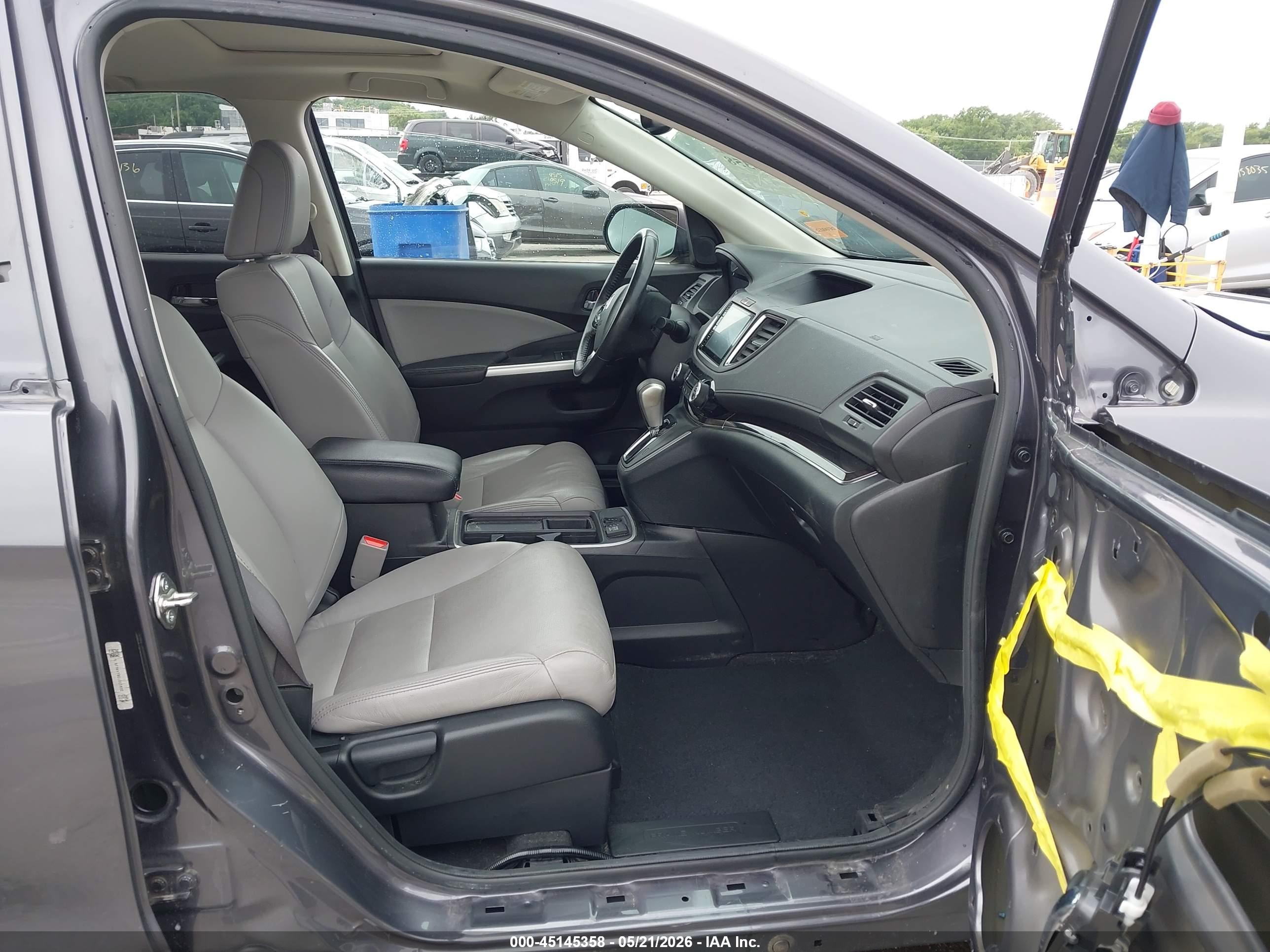 2016 Honda Cr-v Ex-l Gray vin: 5J6RM4H78GL053620