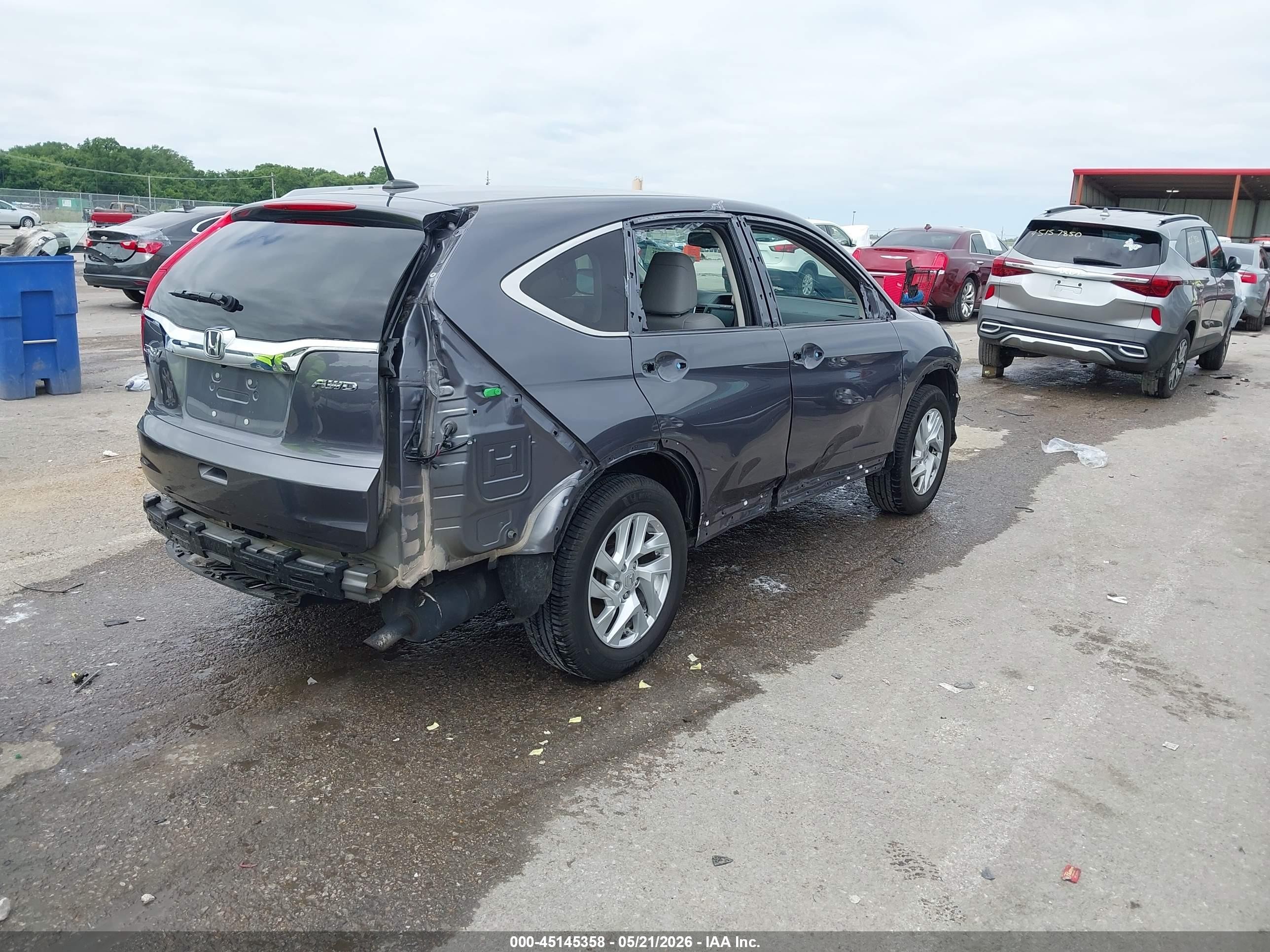 2016 Honda Cr-v Ex-l Gray vin: 5J6RM4H78GL053620