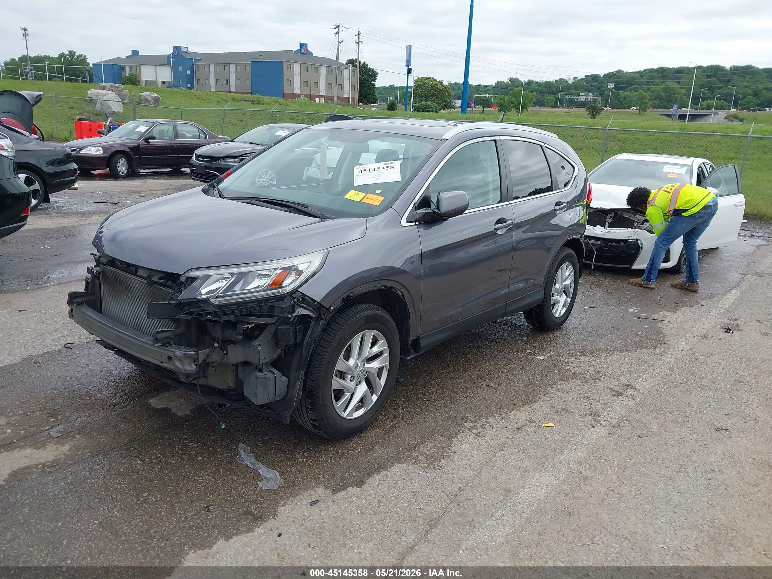 2016 Honda Cr-v Ex-l Gray vin: 5J6RM4H78GL053620