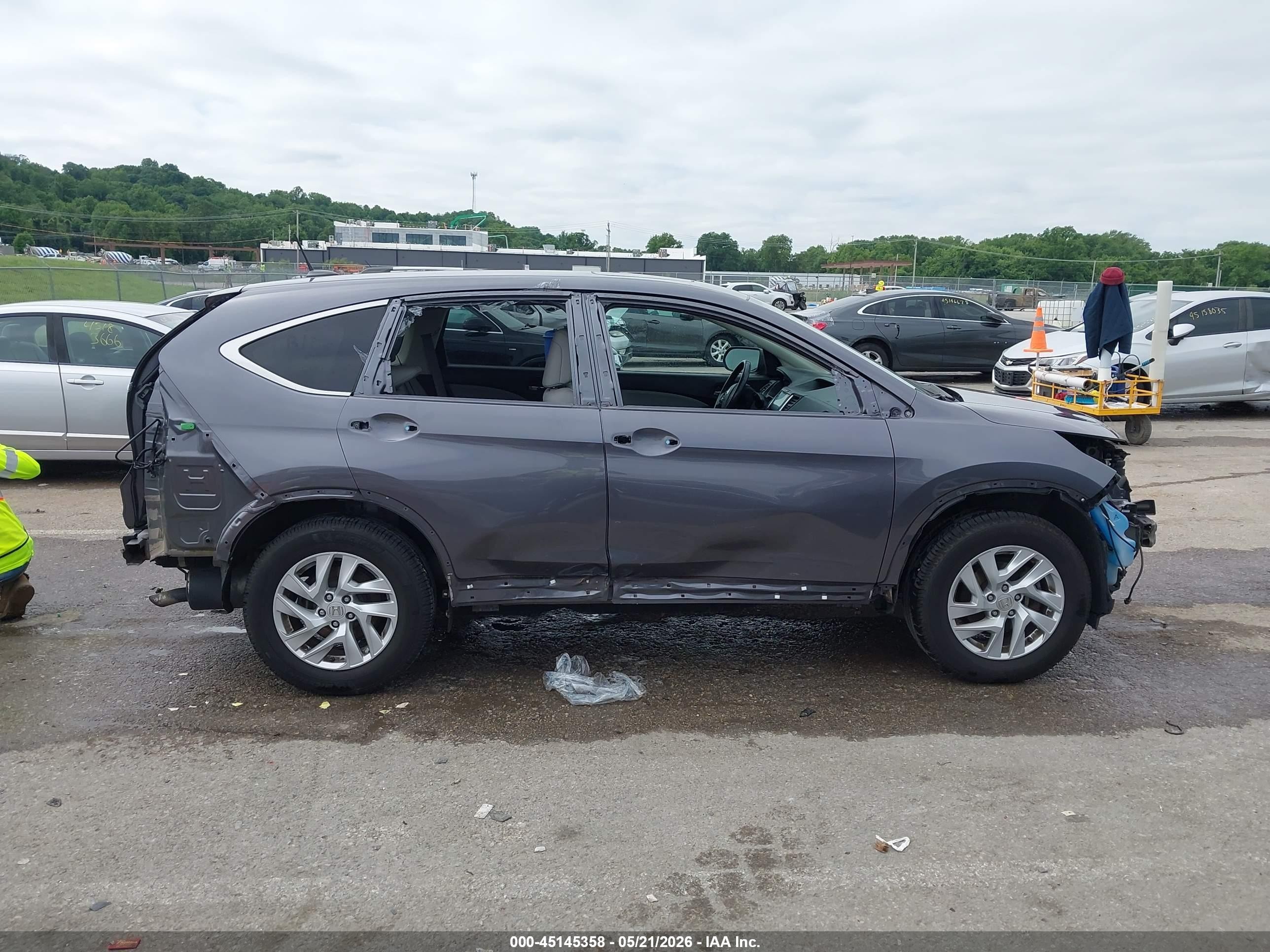 2016 Honda Cr-v Ex-l Gray vin: 5J6RM4H78GL053620