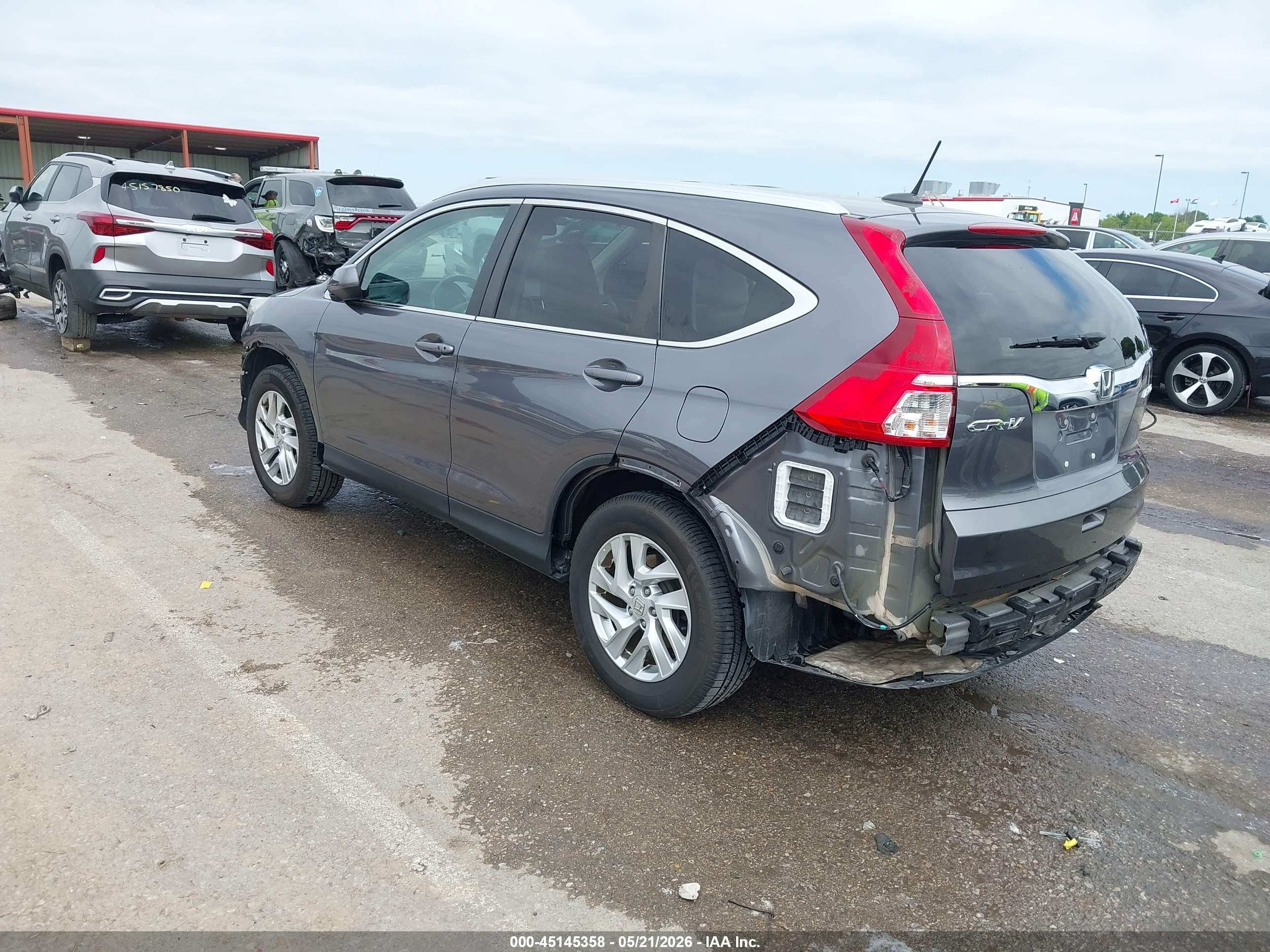 2016 Honda Cr-v Ex-l Gray vin: 5J6RM4H78GL053620