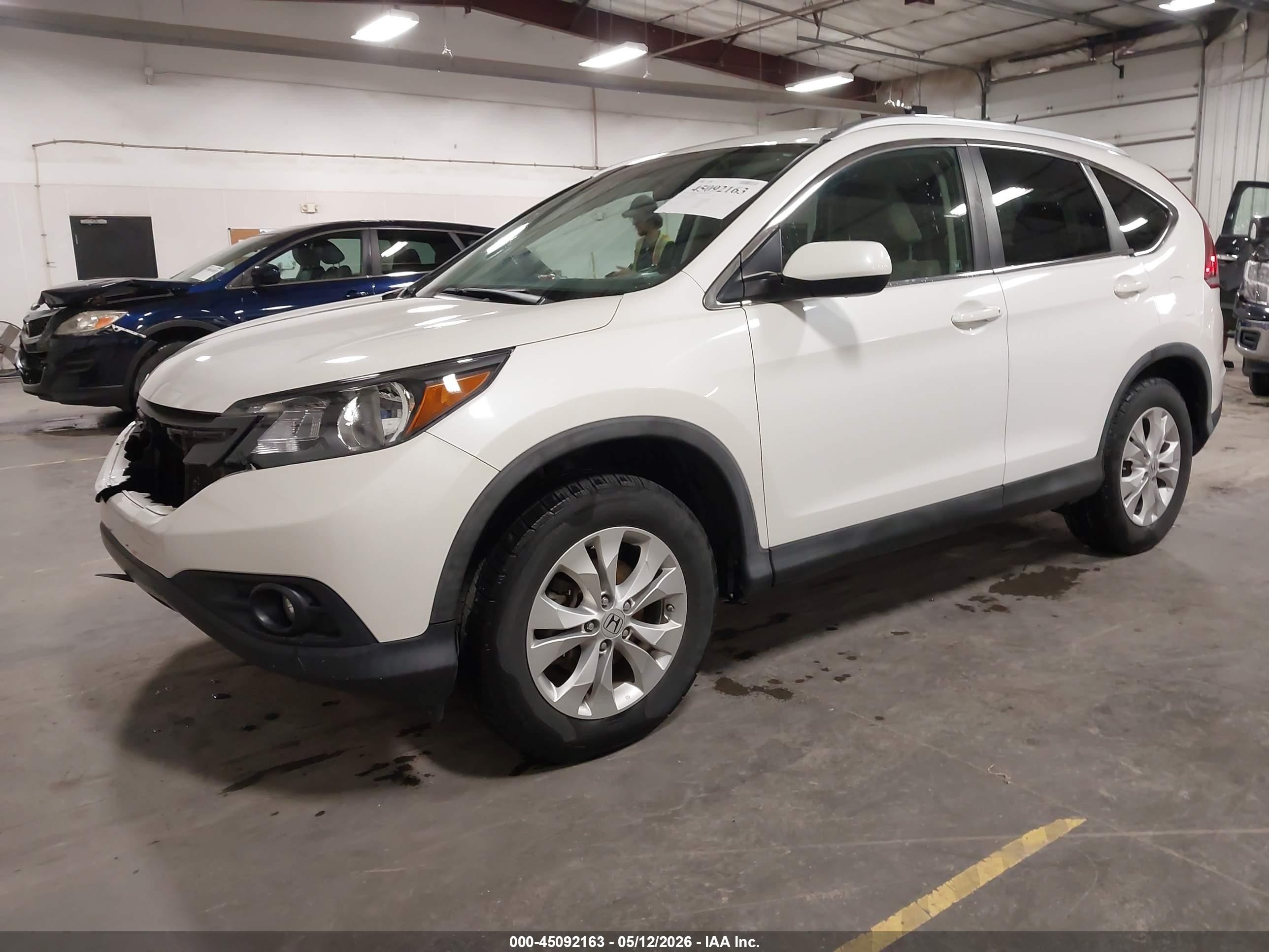 2012 Honda Cr-v Ex-l White vin: 5J6RM4H79CL001715