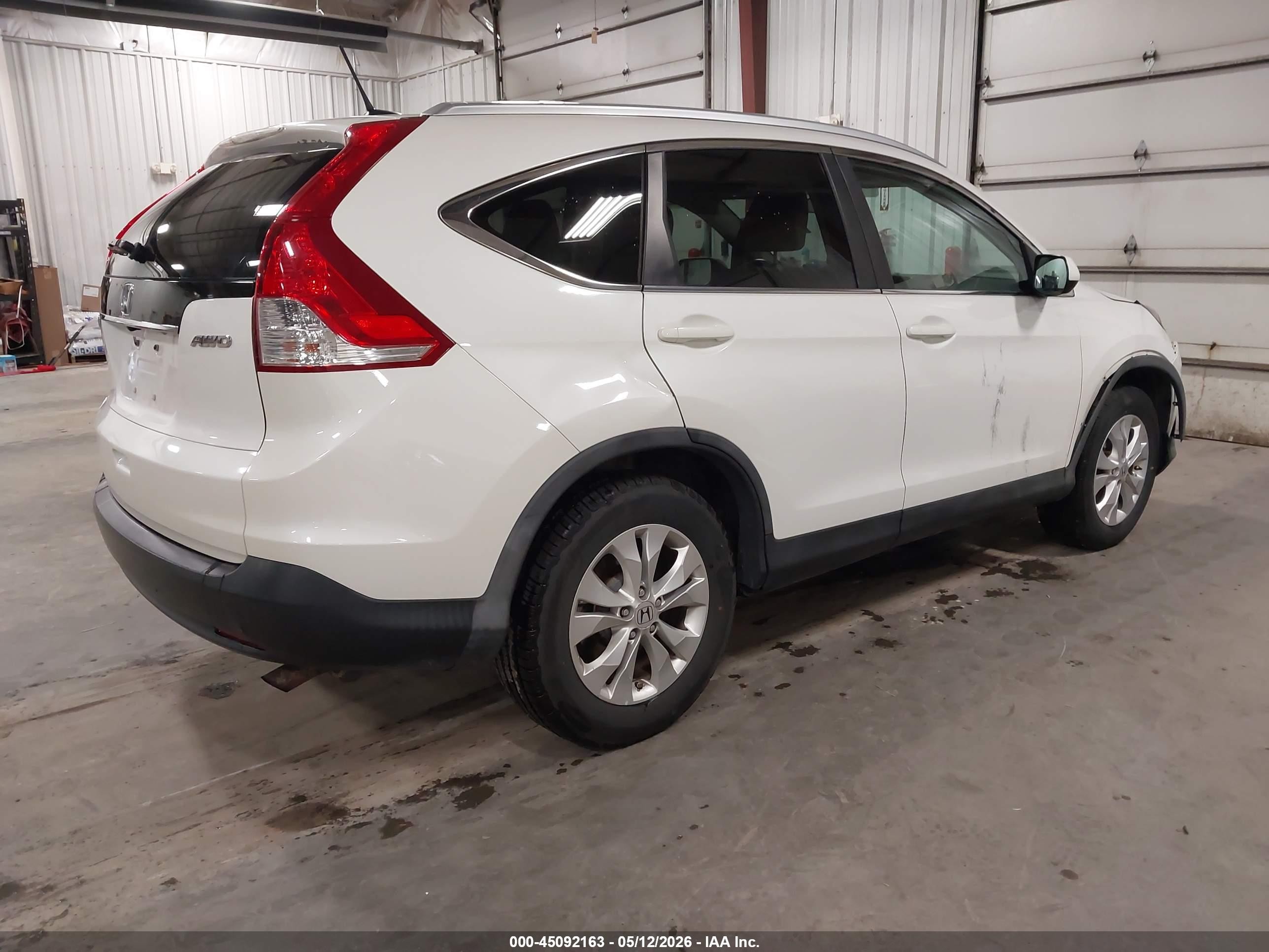 2012 Honda Cr-v Ex-l White vin: 5J6RM4H79CL001715