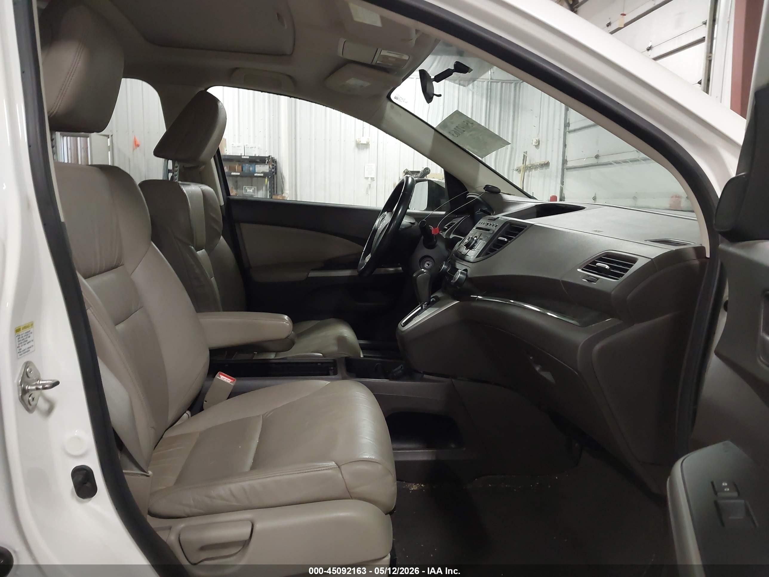2012 Honda Cr-v Ex-l White vin: 5J6RM4H79CL001715