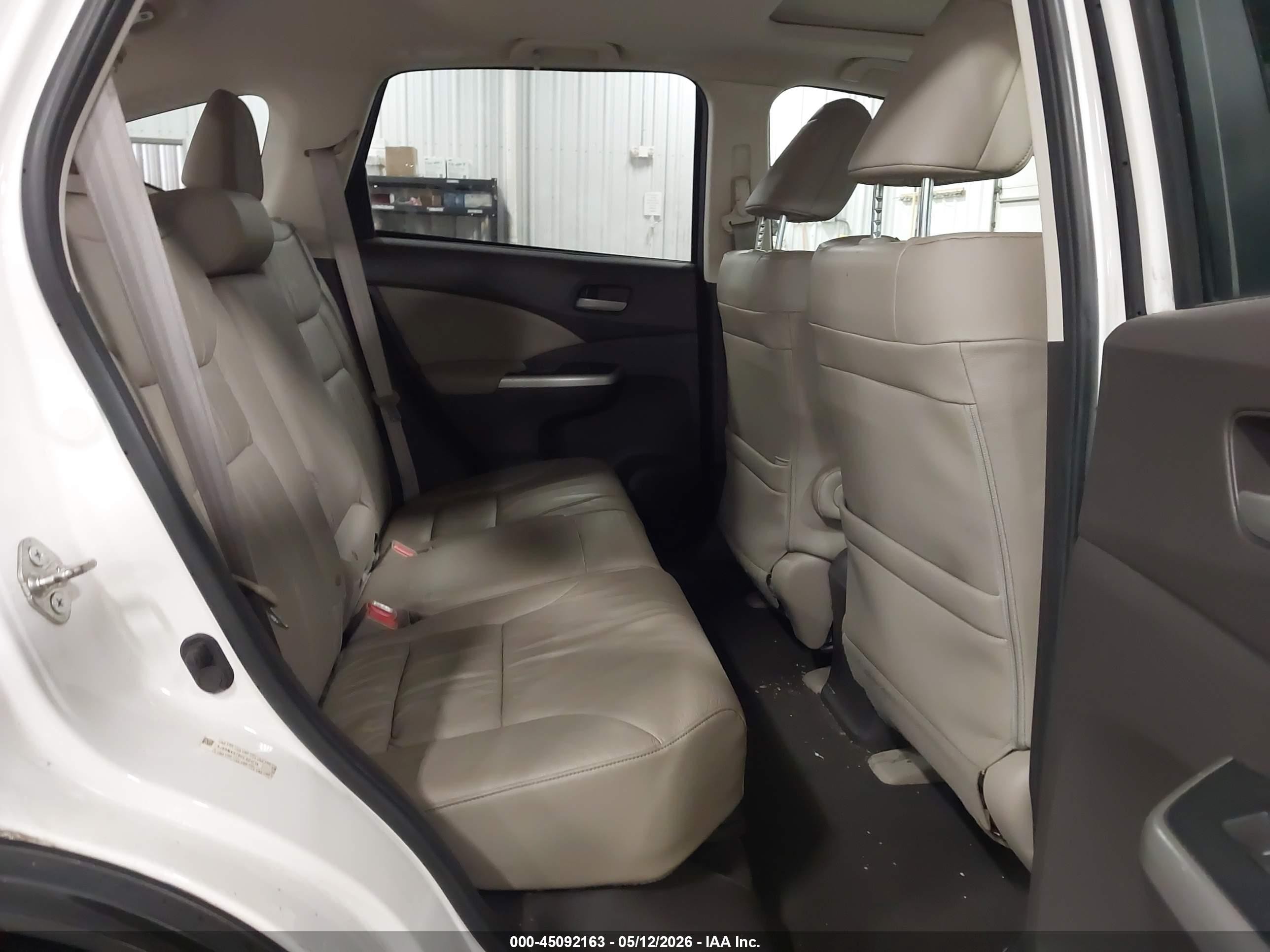 2012 Honda Cr-v Ex-l White vin: 5J6RM4H79CL001715