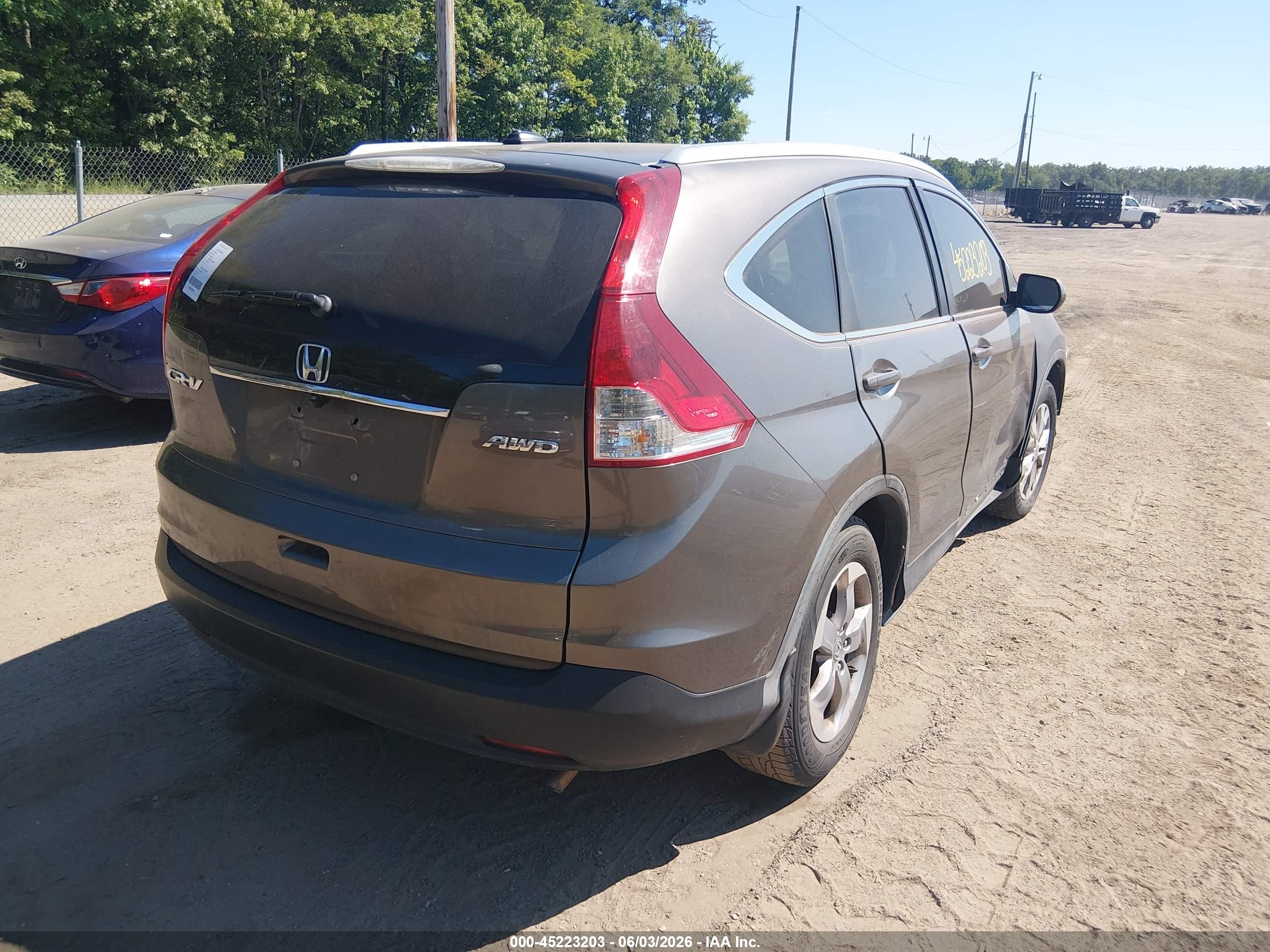 2012 Honda Cr-v Ex-l Gray vin: 5J6RM4H79CL010608