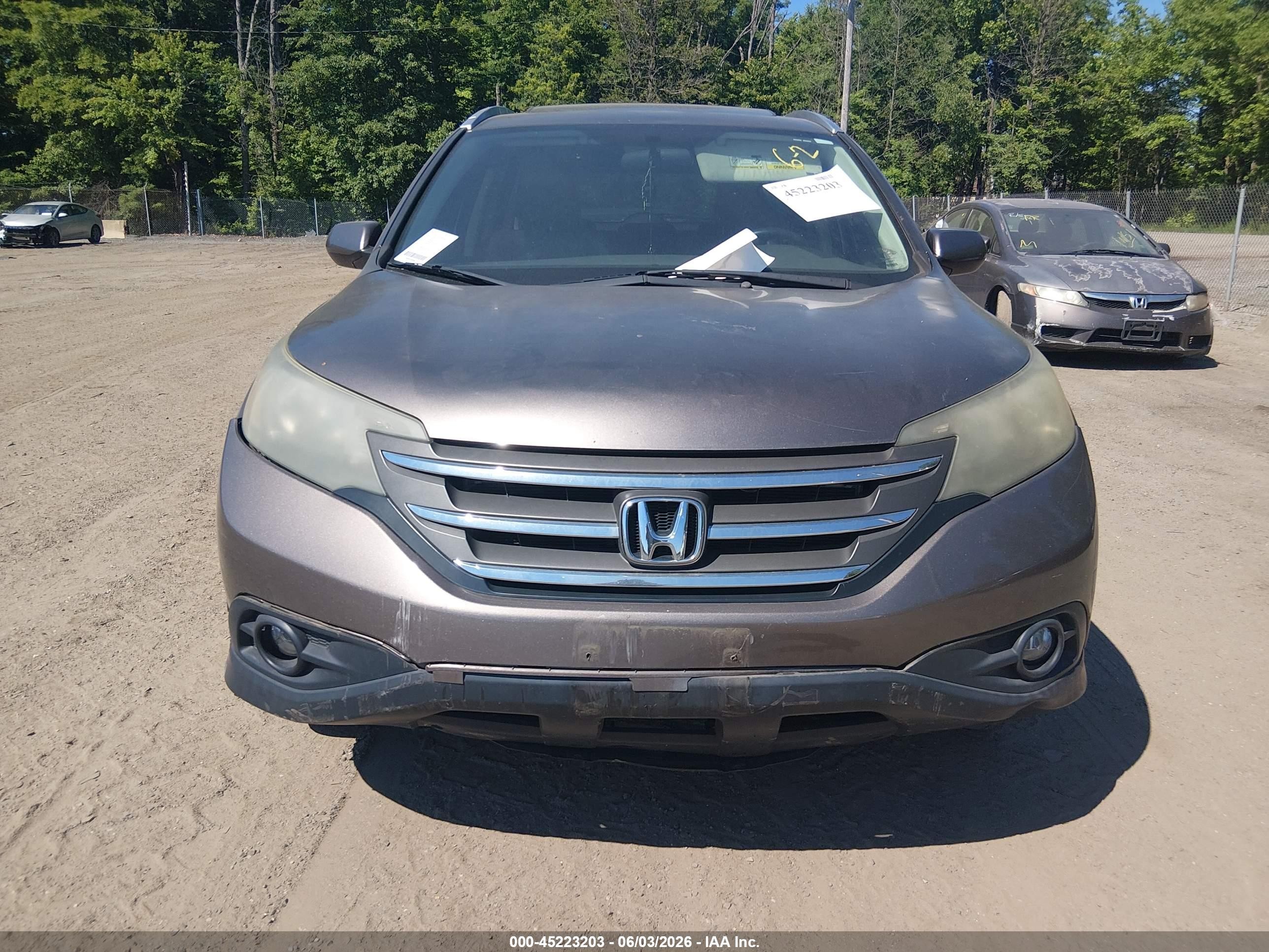 2012 Honda Cr-v Ex-l Gray vin: 5J6RM4H79CL010608