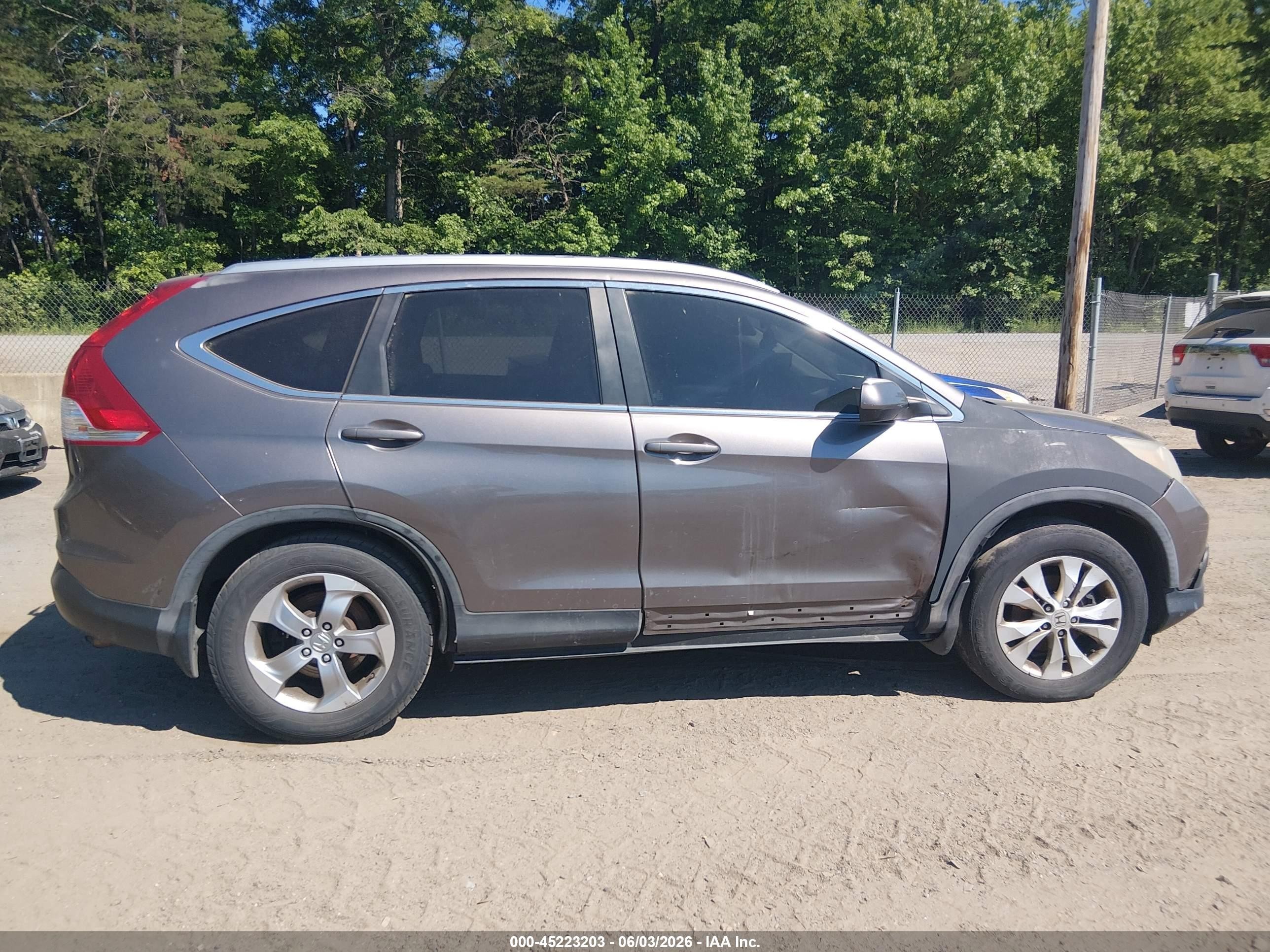 2012 Honda Cr-v Ex-l Gray vin: 5J6RM4H79CL010608