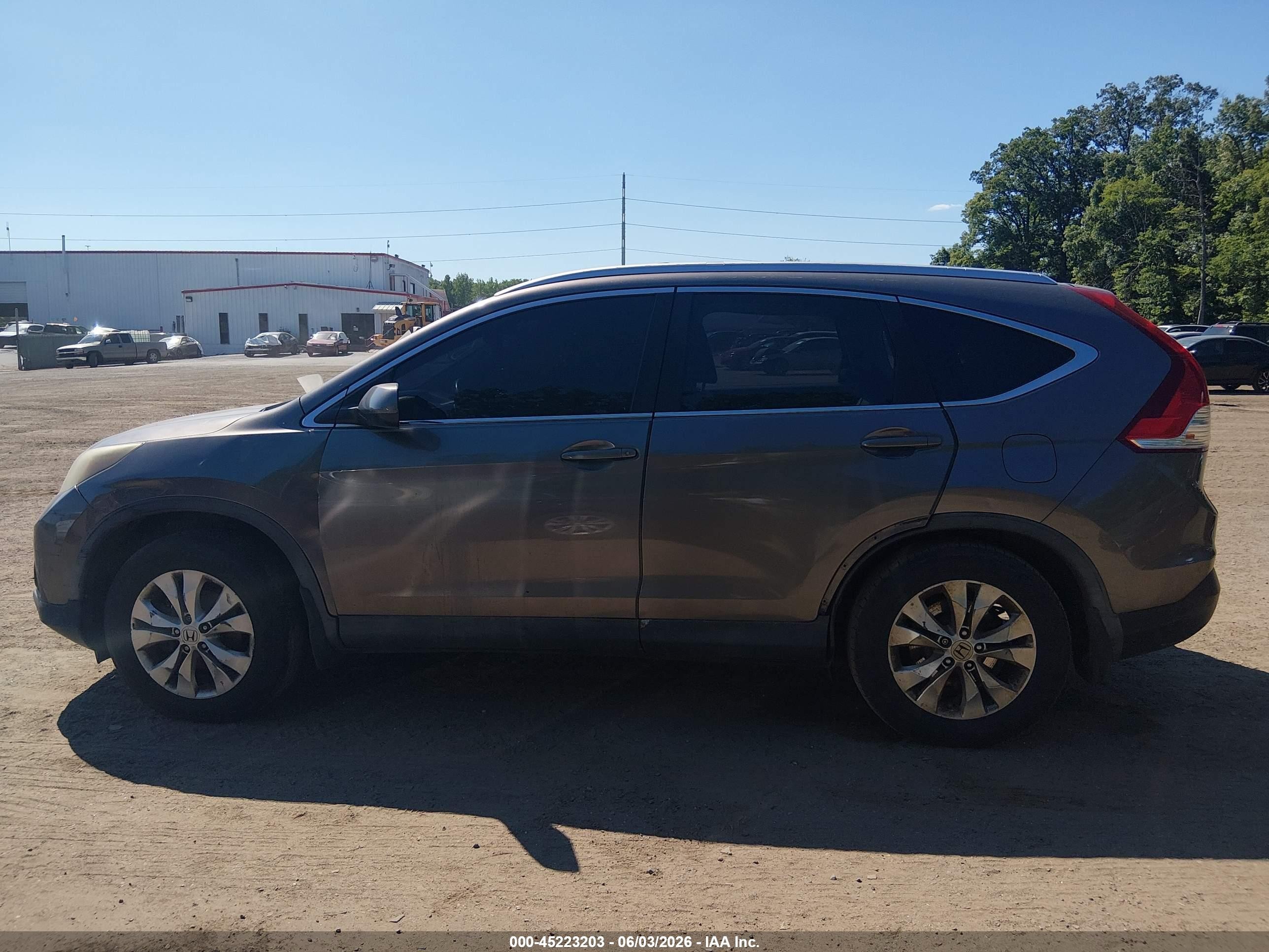 2012 Honda Cr-v Ex-l Gray vin: 5J6RM4H79CL010608