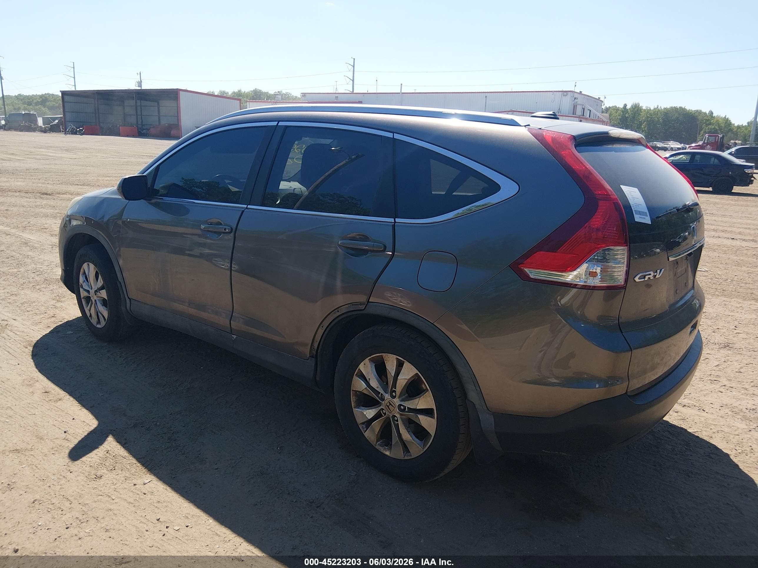 2012 Honda Cr-v Ex-l Gray vin: 5J6RM4H79CL010608