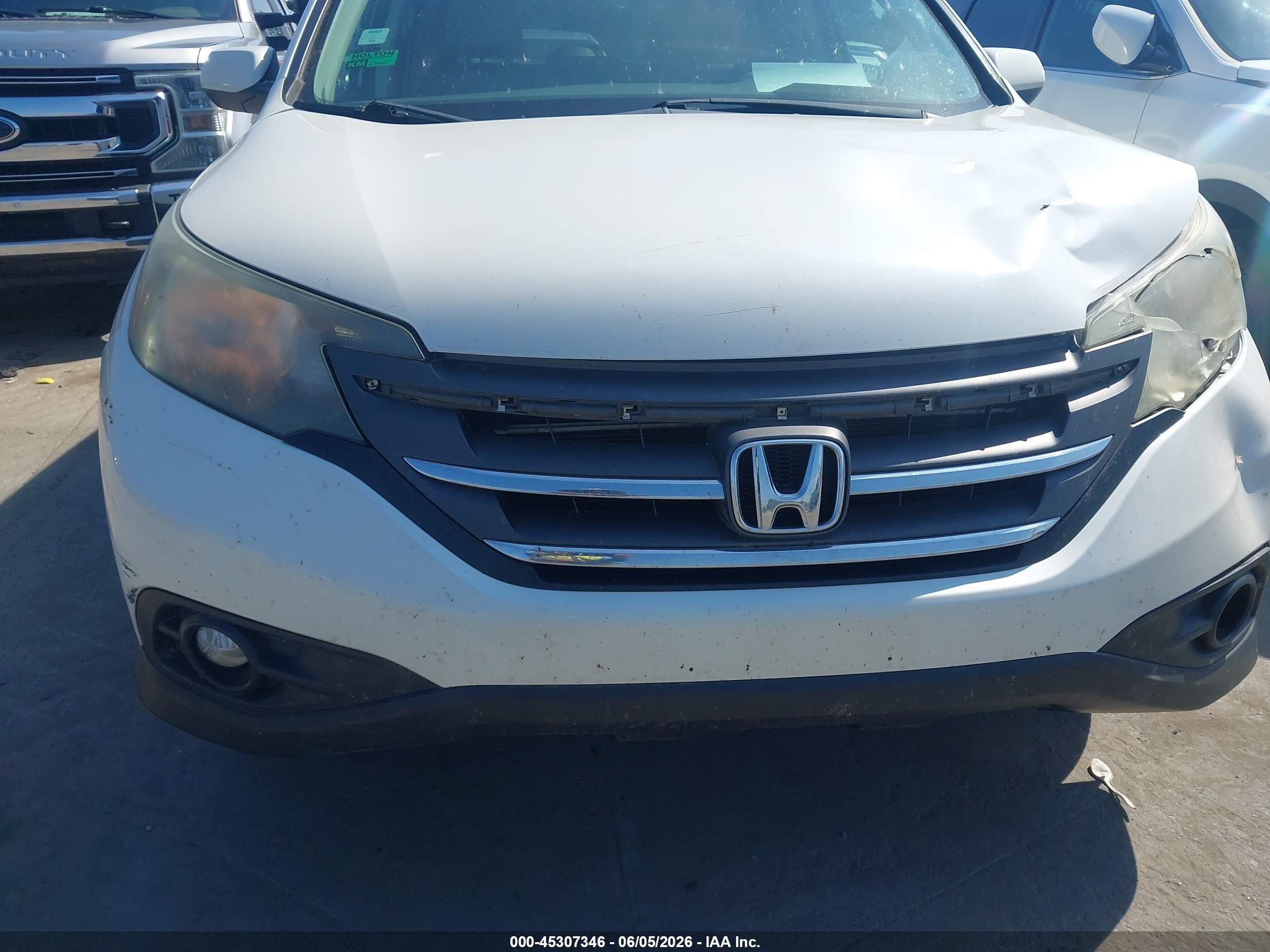 2012 Honda Cr-v Ex-l White vin: 5J6RM4H79CL027442