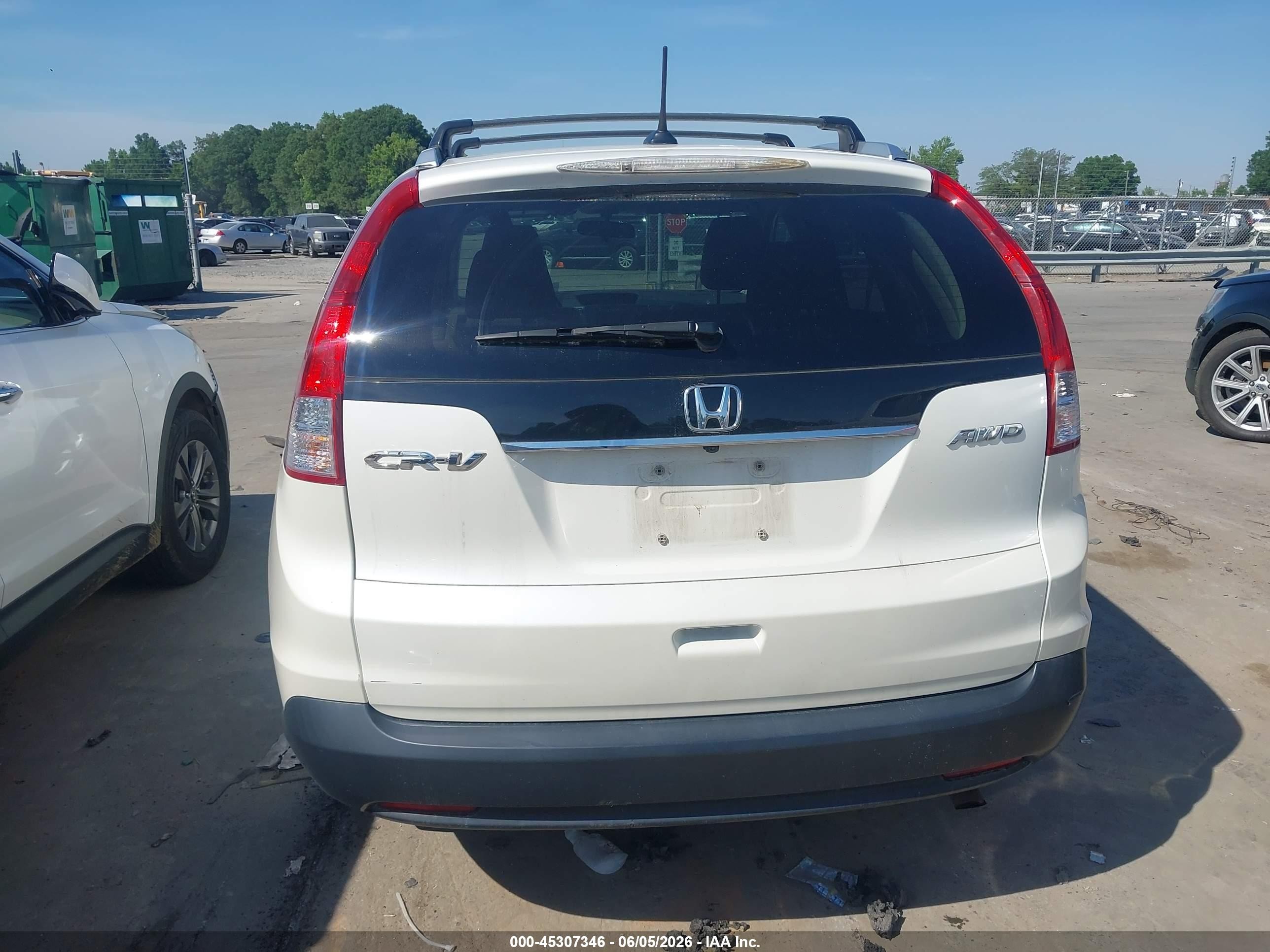 2012 Honda Cr-v Ex-l White vin: 5J6RM4H79CL027442