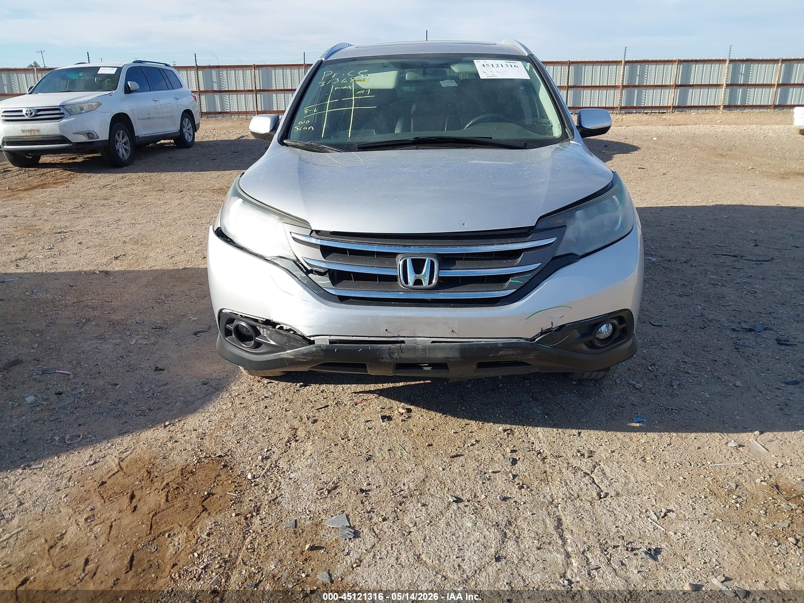 2012 Honda Cr-v Ex-l Silver vin: 5J6RM4H79CL040627