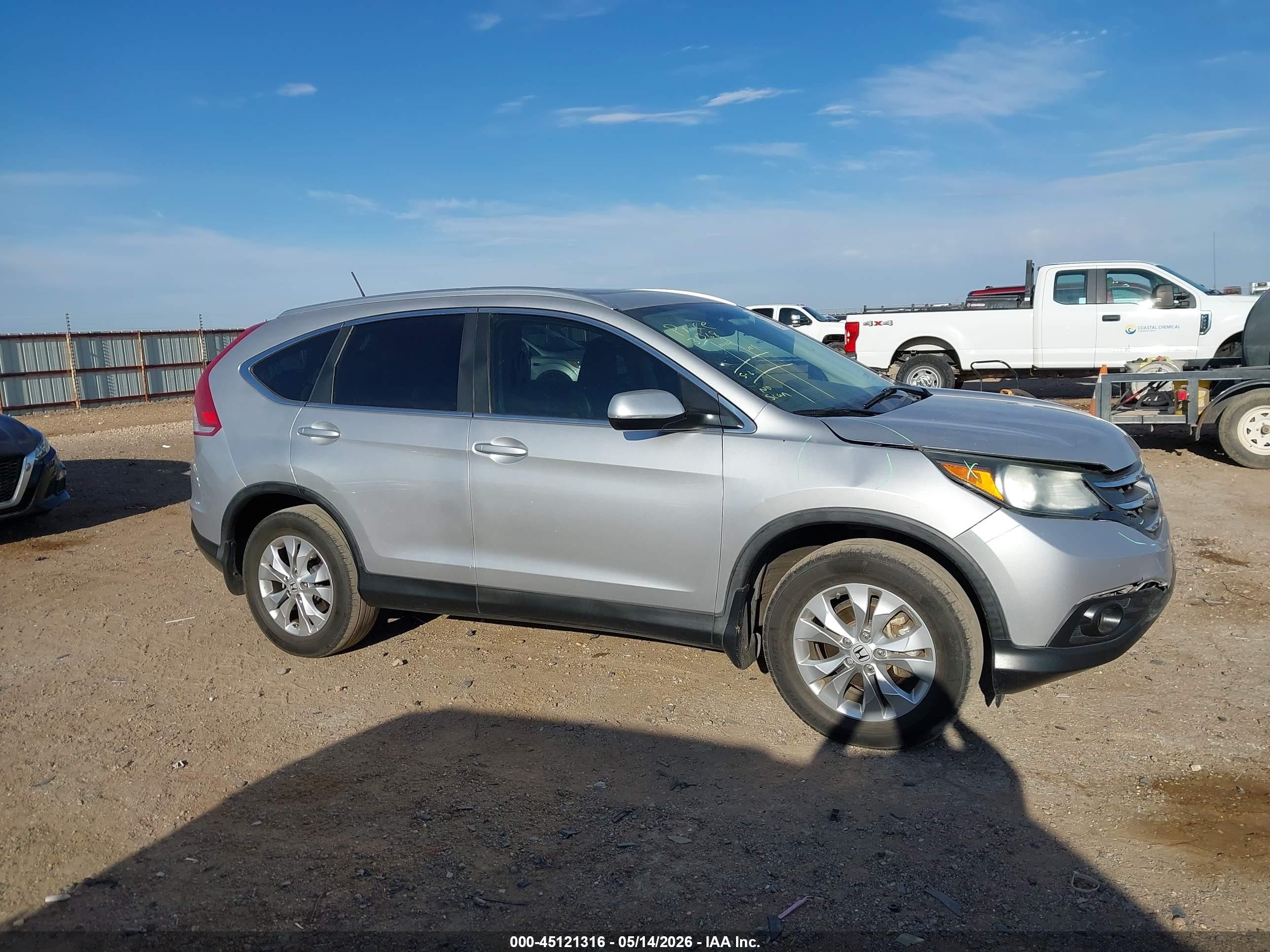 2012 Honda Cr-v Ex-l Silver vin: 5J6RM4H79CL040627