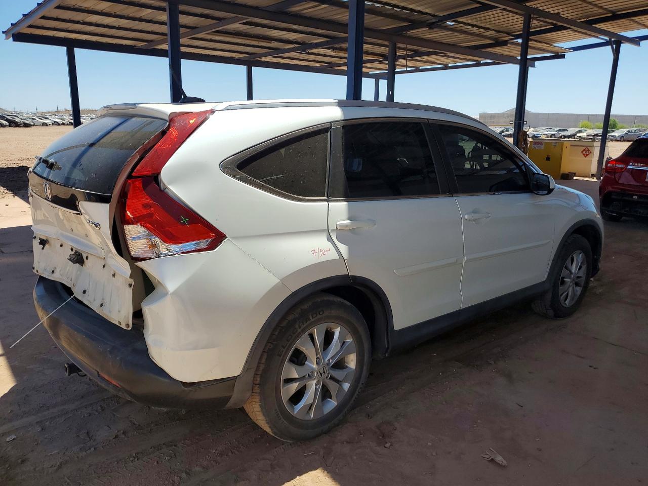 2012 Honda Cr-v Exl White vin: 5J6RM4H79CL044841
