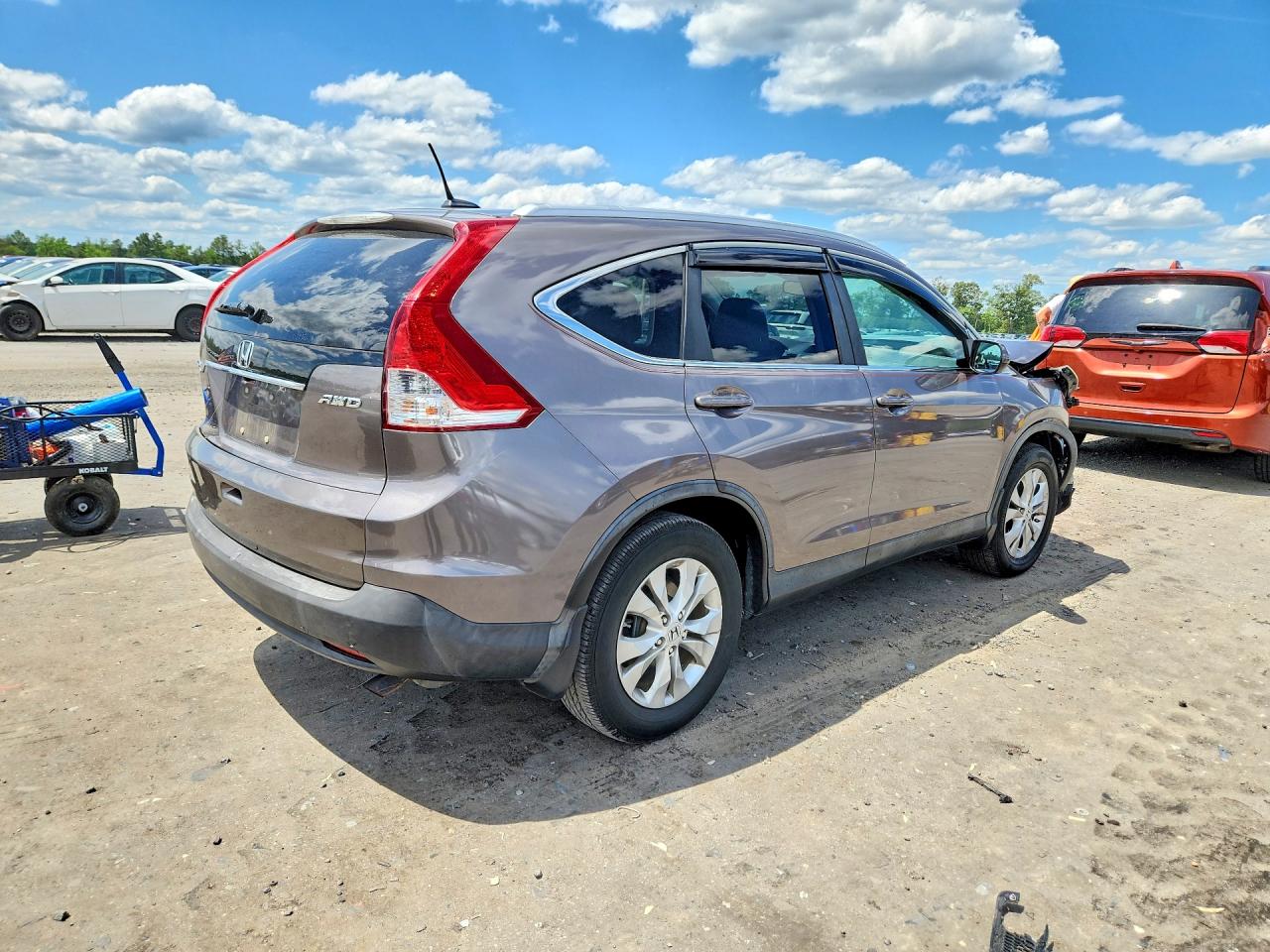 2012 Honda Cr-v Exl Серый vin: 5J6RM4H79CL055919