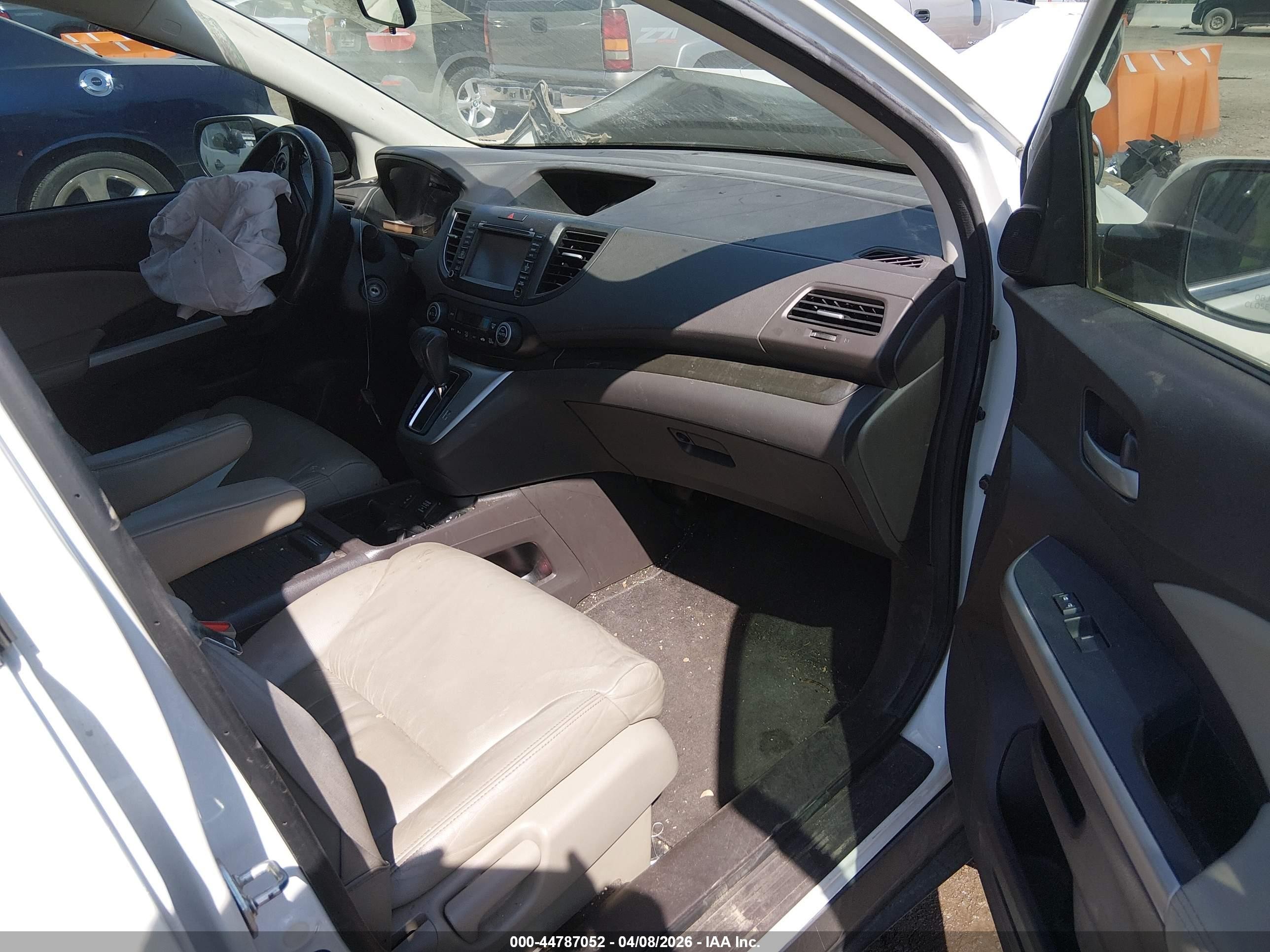 2012 Honda Cr-v Ex-l Белый vin: 5J6RM4H79CL080383