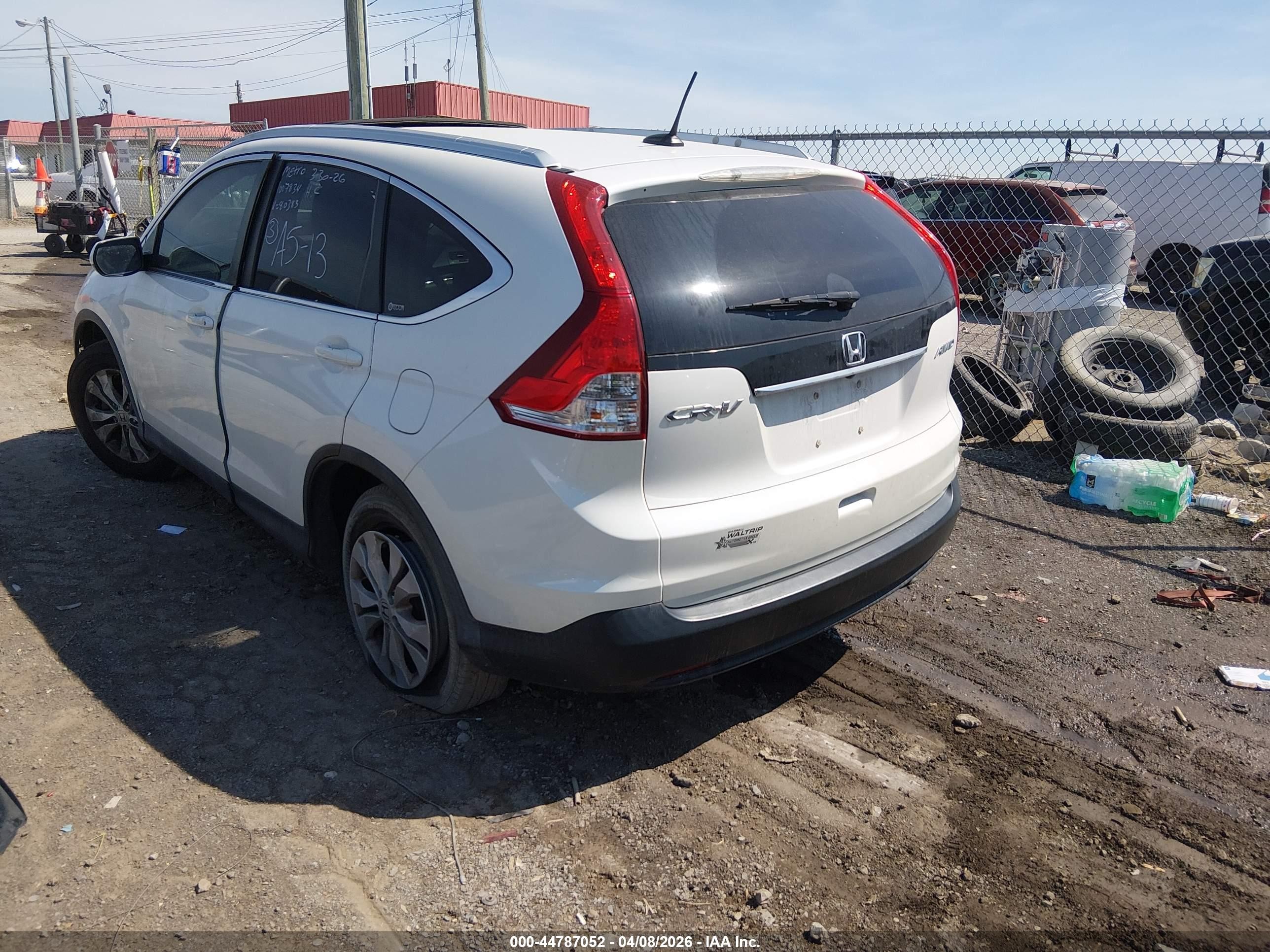 2012 Honda Cr-v Ex-l Белый vin: 5J6RM4H79CL080383