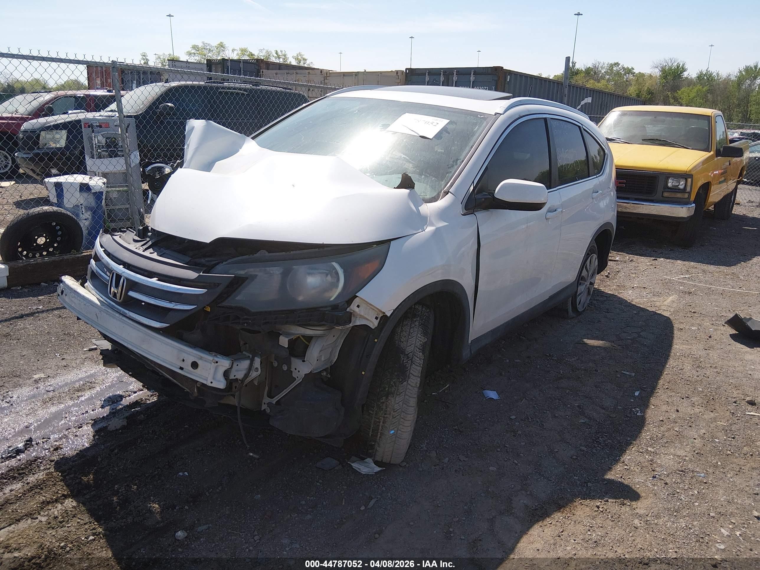 2012 Honda Cr-v Ex-l Белый vin: 5J6RM4H79CL080383