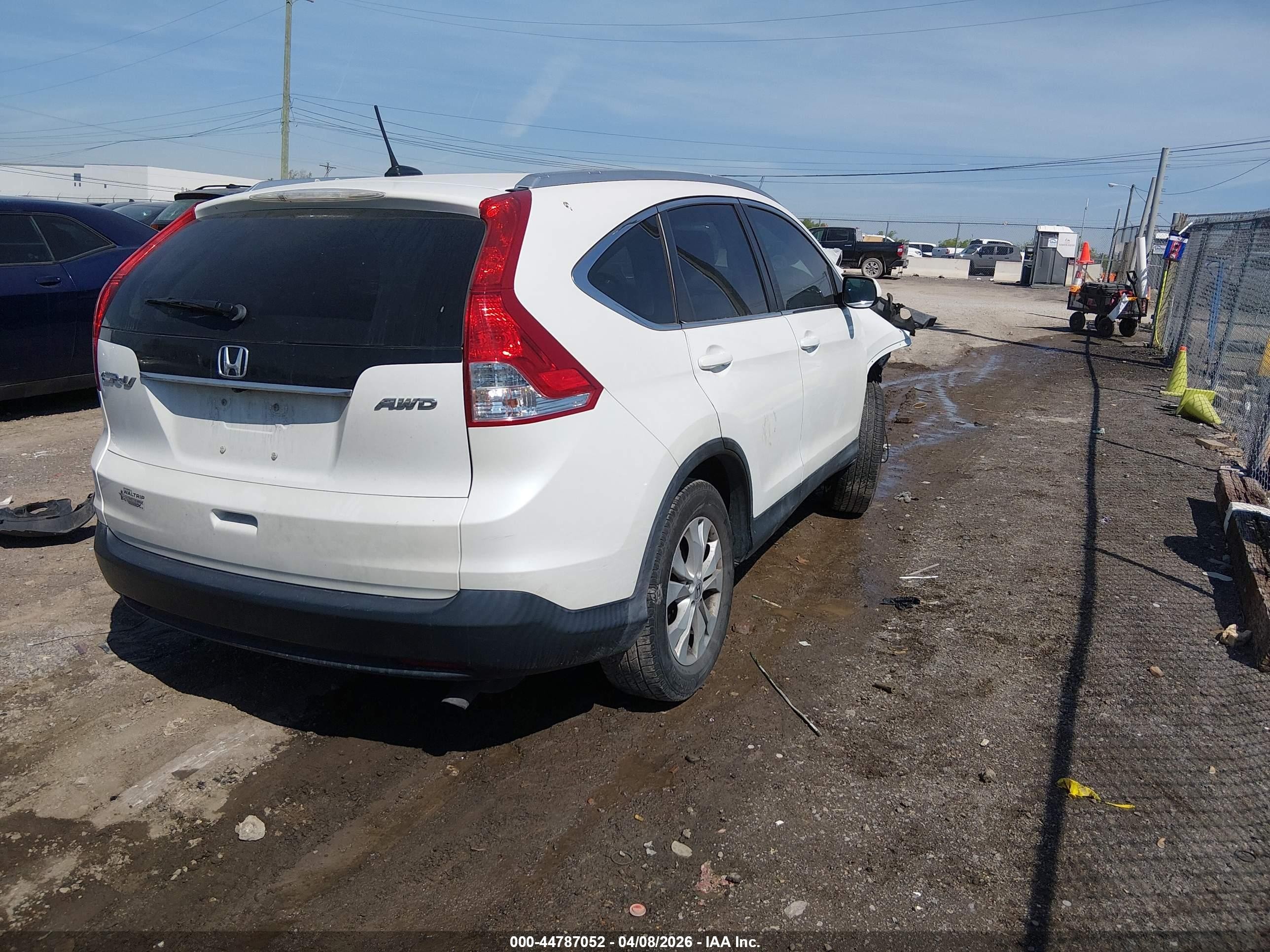 2012 Honda Cr-v Ex-l Белый vin: 5J6RM4H79CL080383