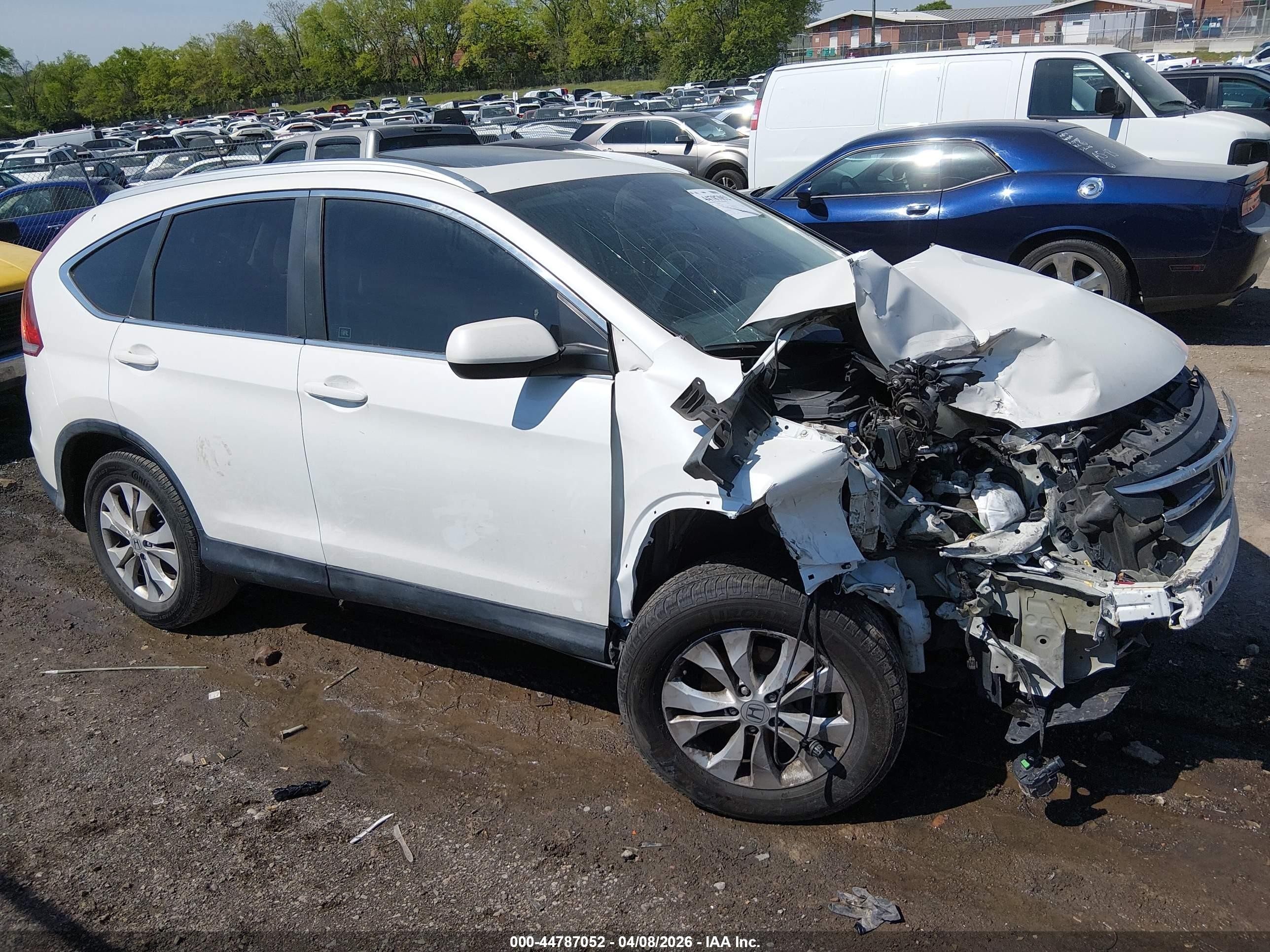 2012 Honda Cr-v Ex-l Белый vin: 5J6RM4H79CL080383