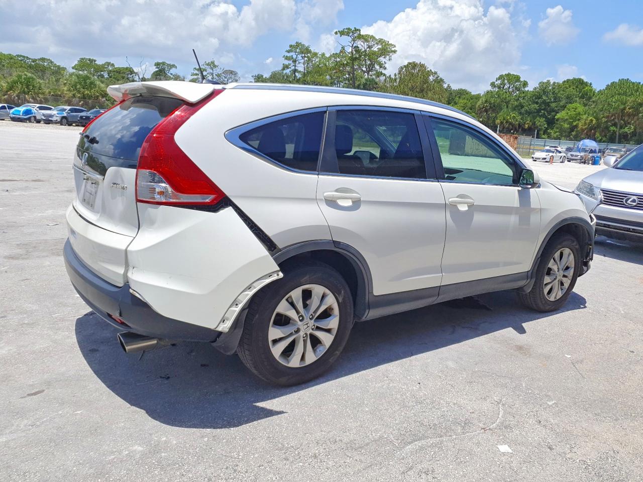 2013 Honda Cr-v Exl White vin: 5J6RM4H79DL003868