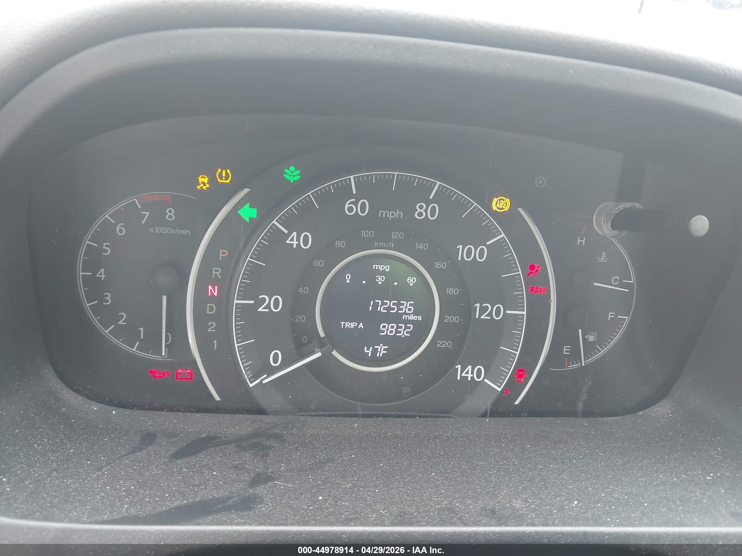 2013 Honda Cr-v Ex-l White vin: 5J6RM4H79DL008438