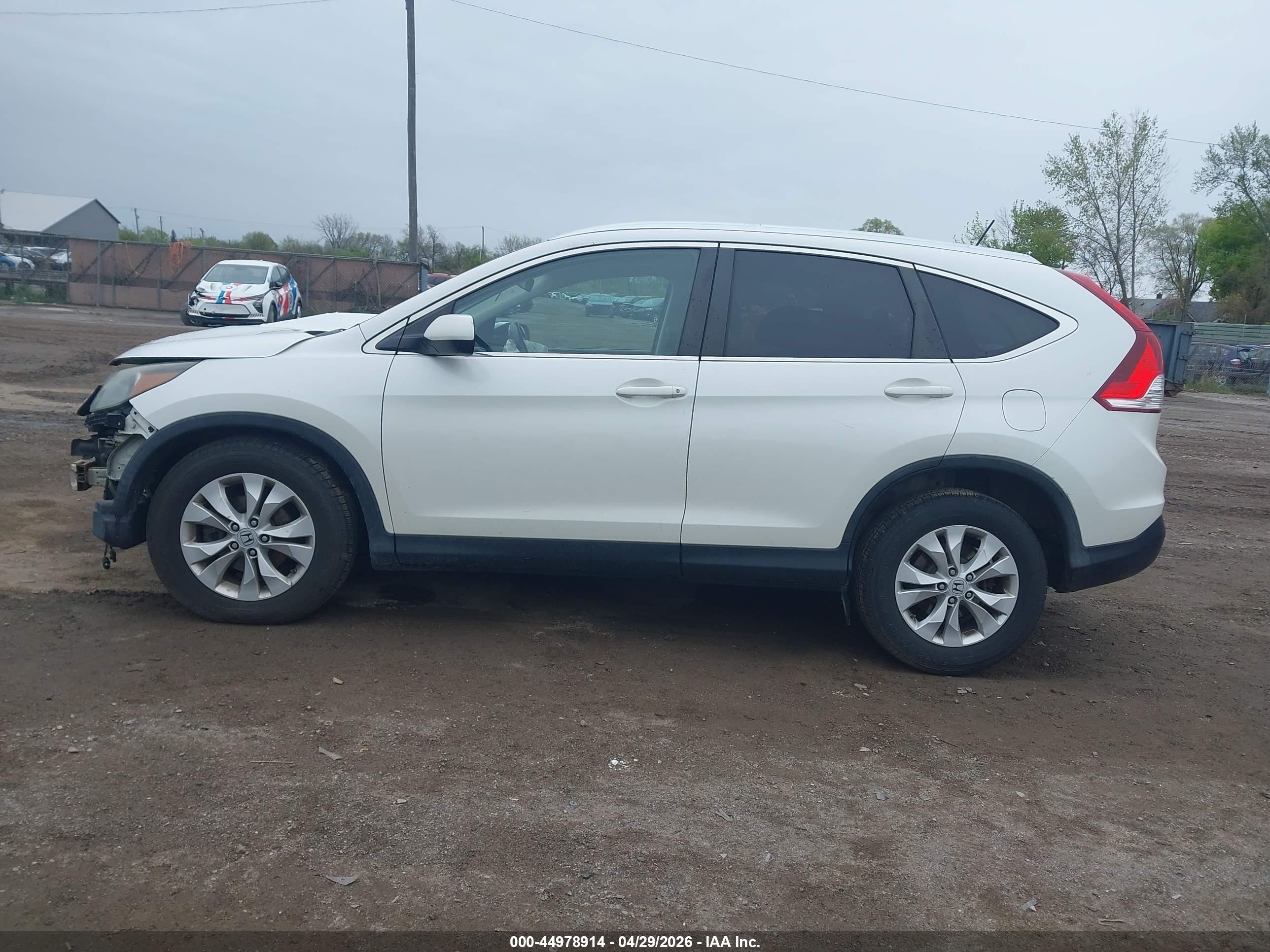 2013 Honda Cr-v Ex-l White vin: 5J6RM4H79DL008438