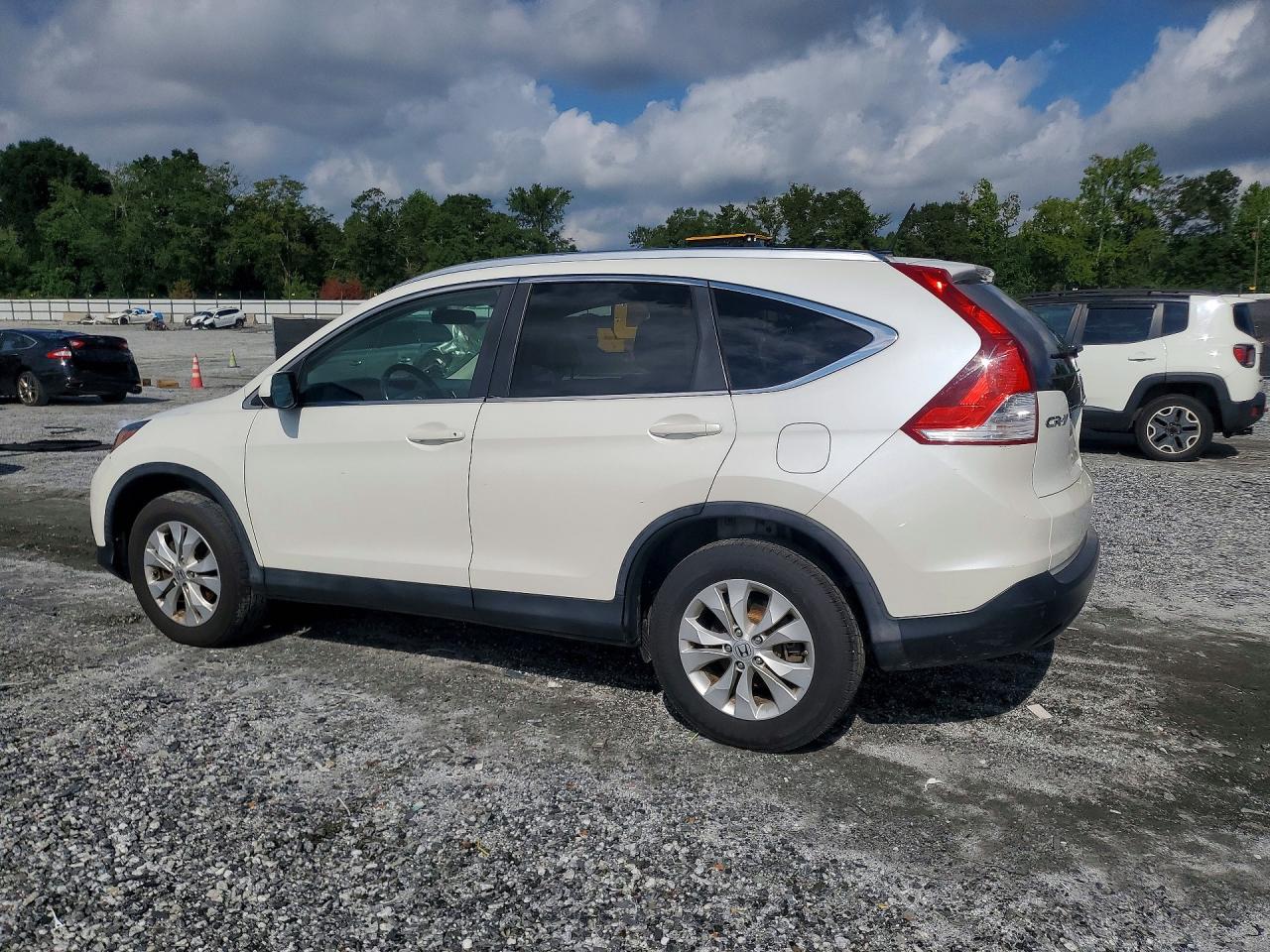 2013 Honda Cr-v Exl White vin: 5J6RM4H79DL010786