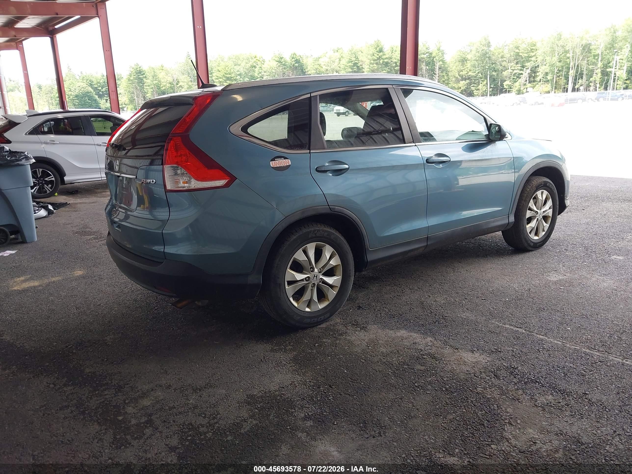 2013 Honda Cr-v Ex-l Синий vin: 5J6RM4H79DL013302