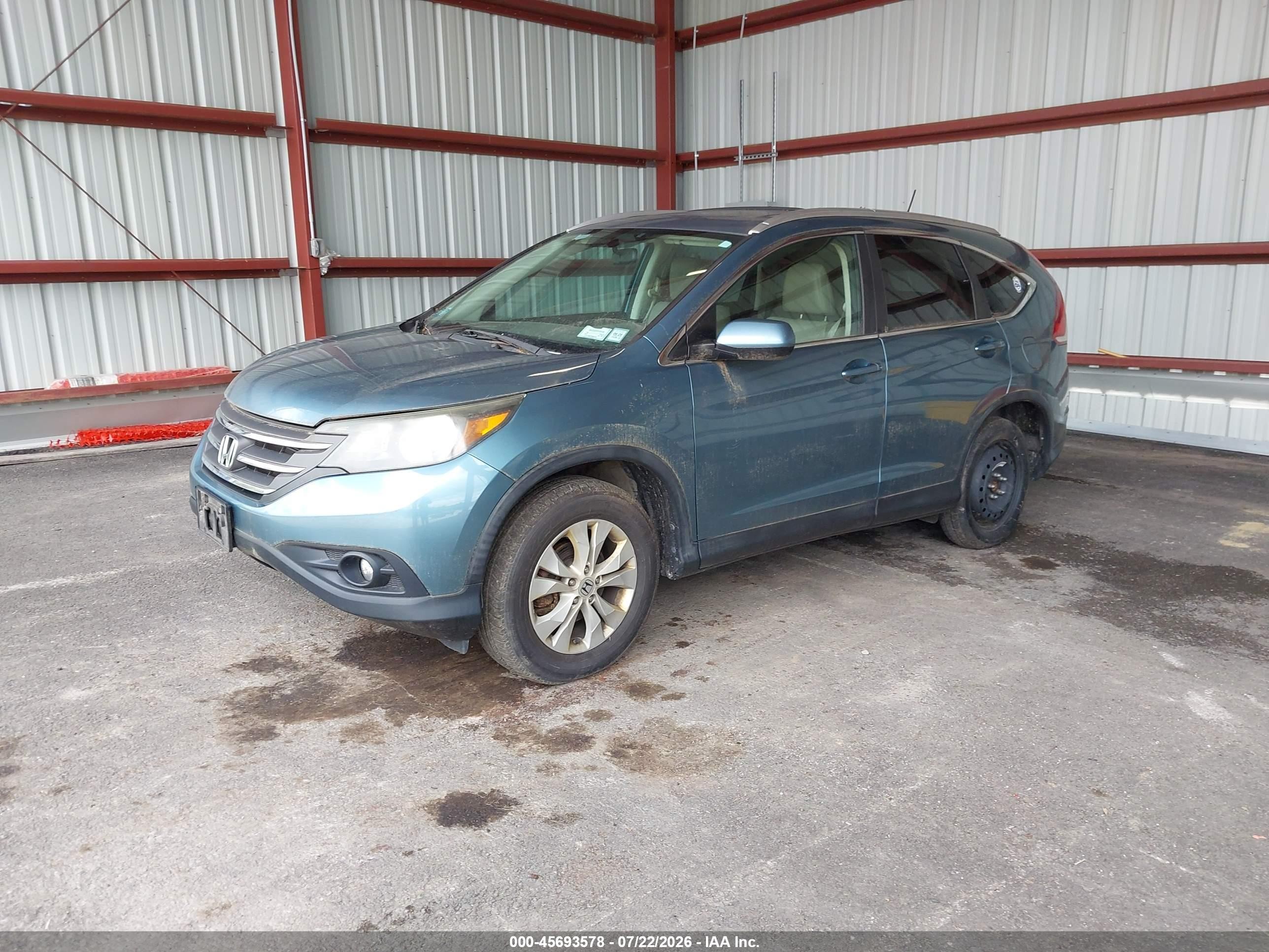 2013 Honda Cr-v Ex-l Синий vin: 5J6RM4H79DL013302