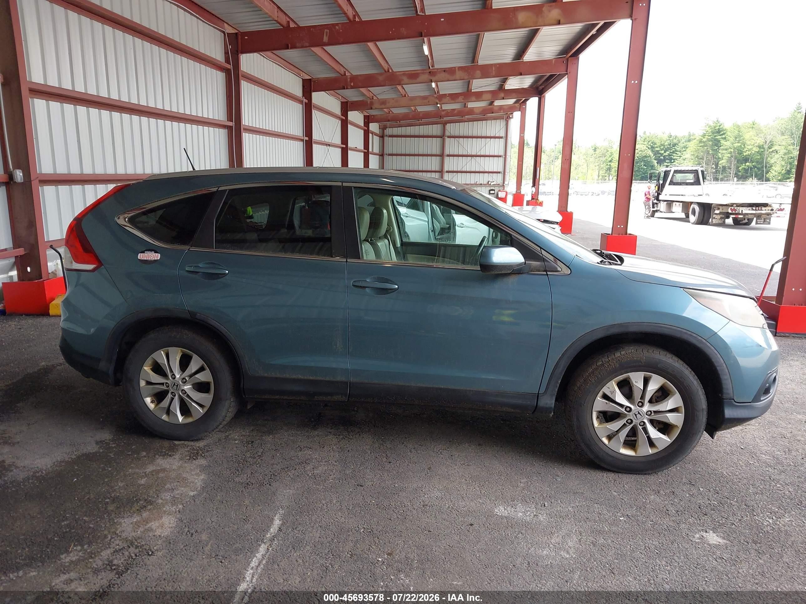 2013 Honda Cr-v Ex-l Синий vin: 5J6RM4H79DL013302