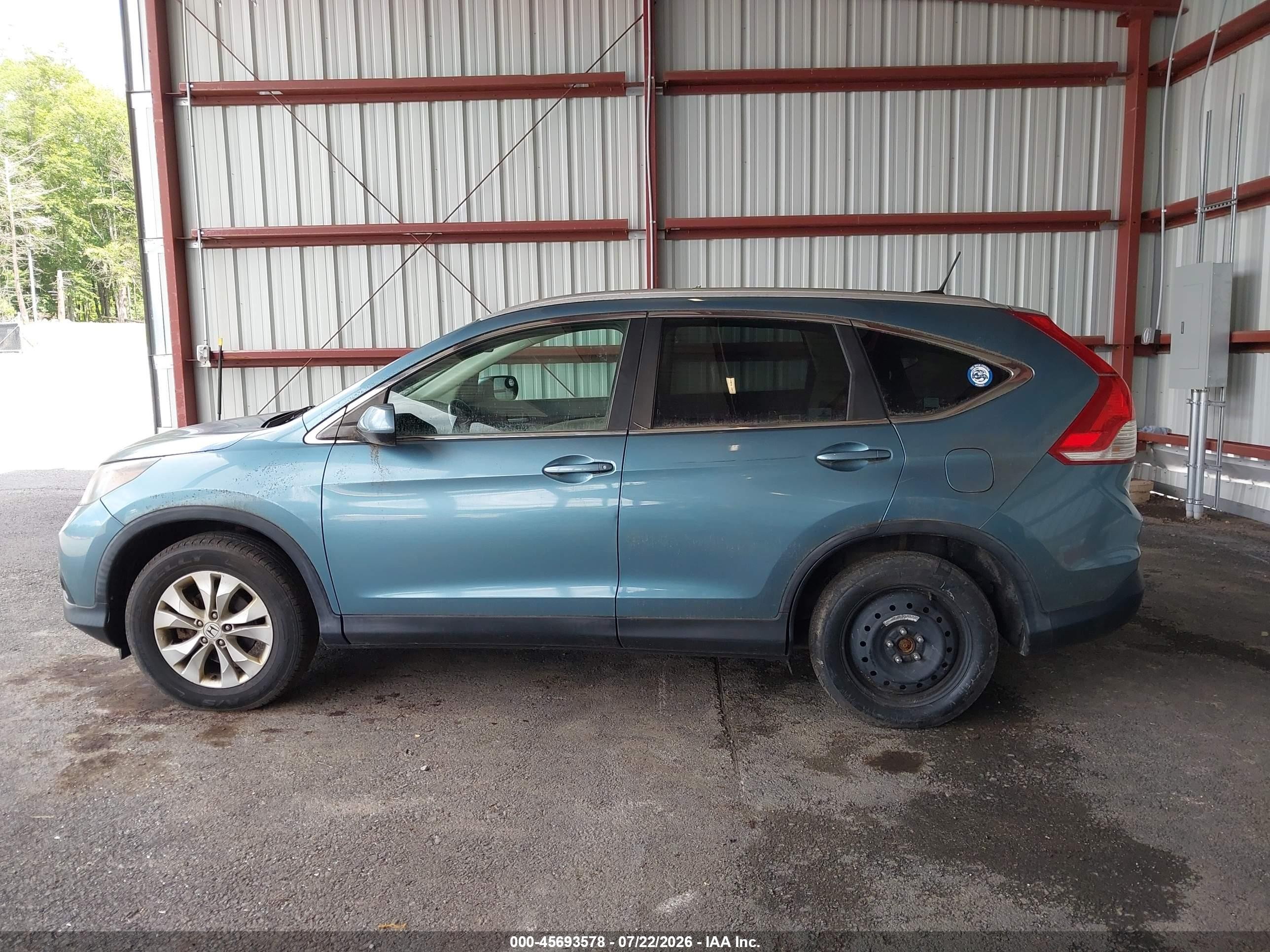 2013 Honda Cr-v Ex-l Синий vin: 5J6RM4H79DL013302